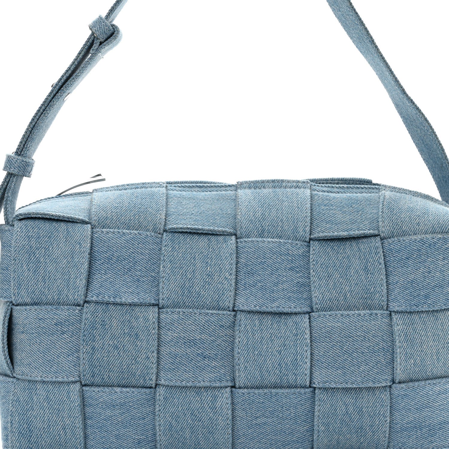 Denim Maxi Intrecciato Brick Cassette Bag Indigo - Image 8