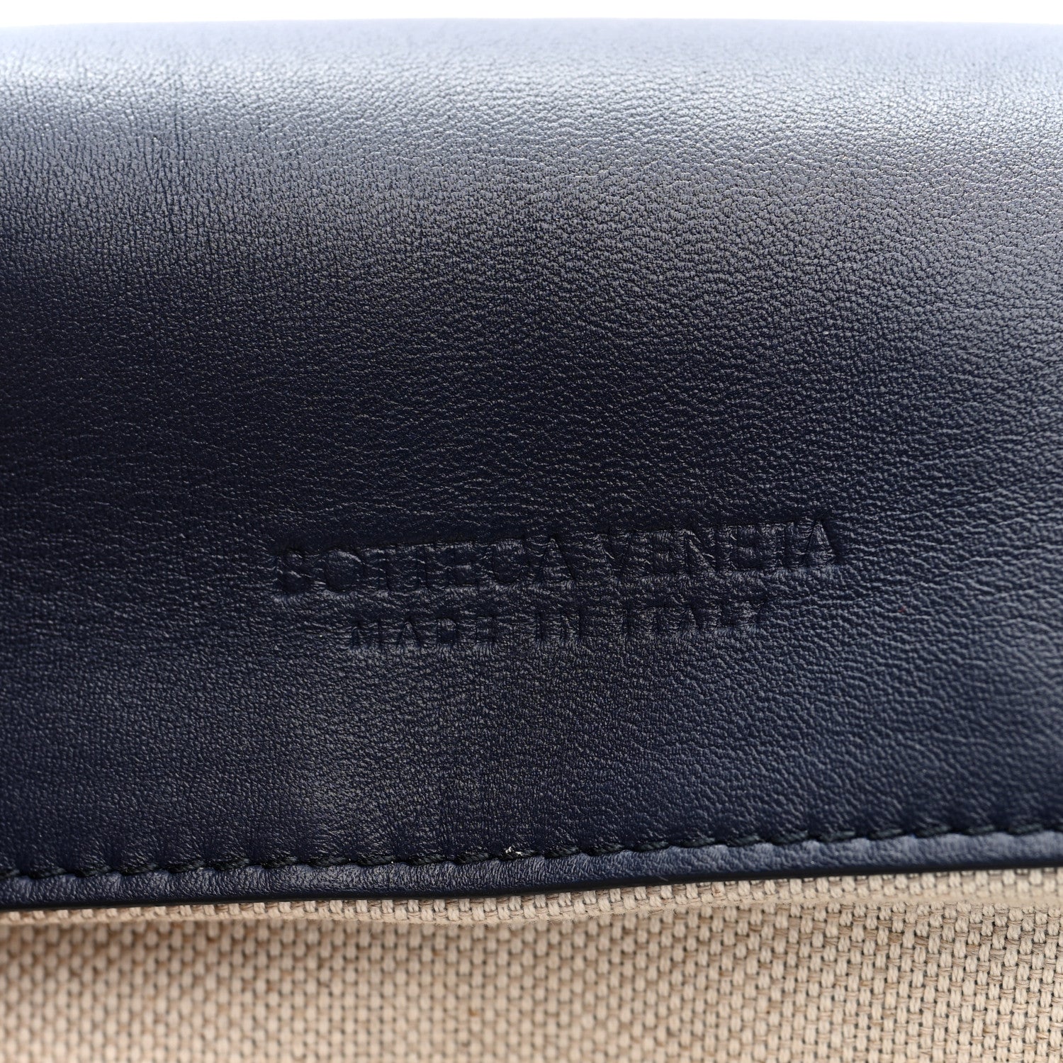 Denim Nappa Intrecciato Padded Messenger Abyss Indigo - Image 6