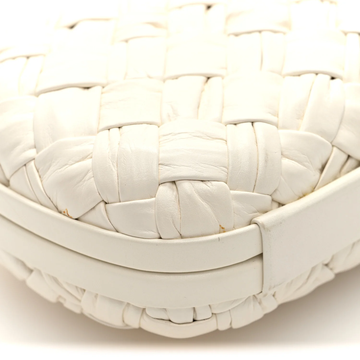 Foulard Intrecciato Minaudiere Knot Clutch Bone - Image 8