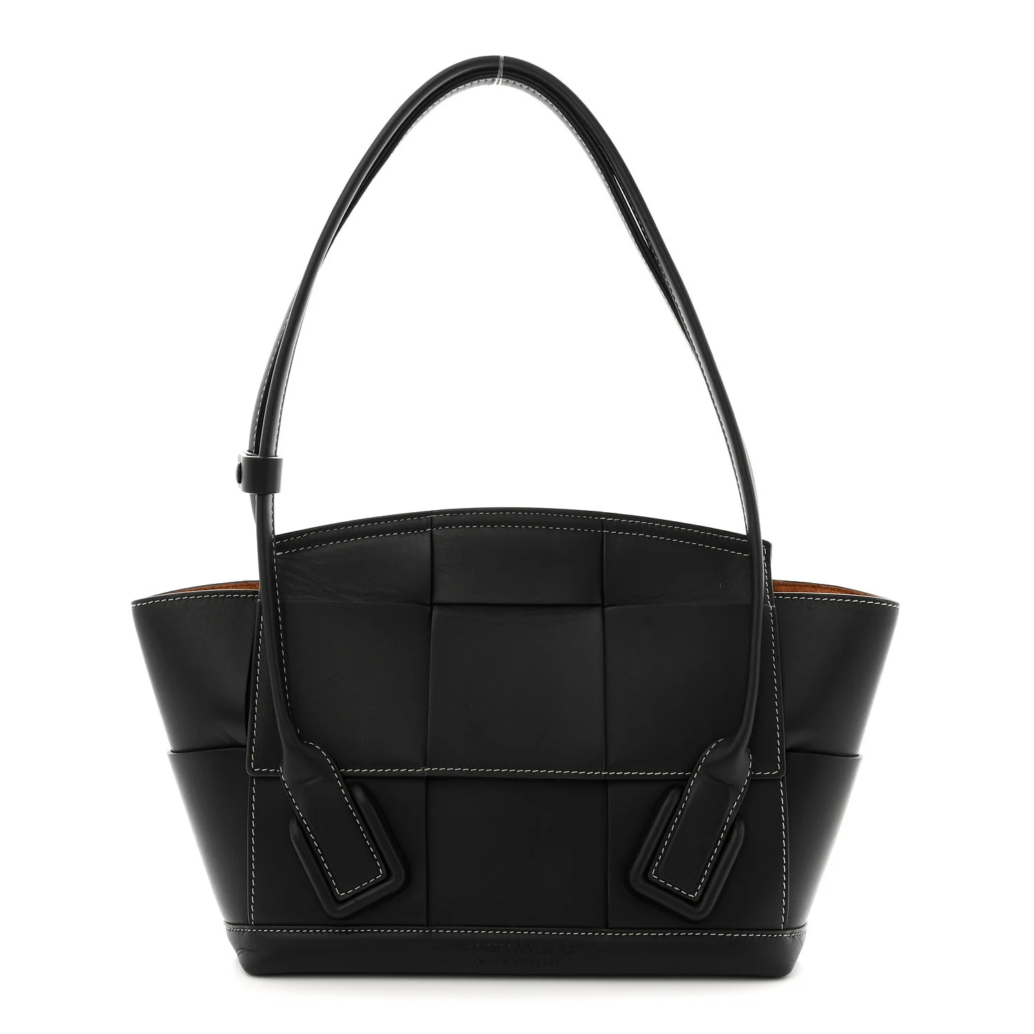 French Calfskin Maxi Intrecciato Arco 33 Black