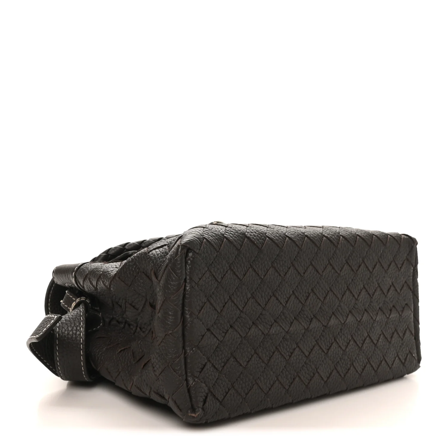 Grained Calfskin Intrecciato Small Andiamo Messenger Bag Fondant - Image 4