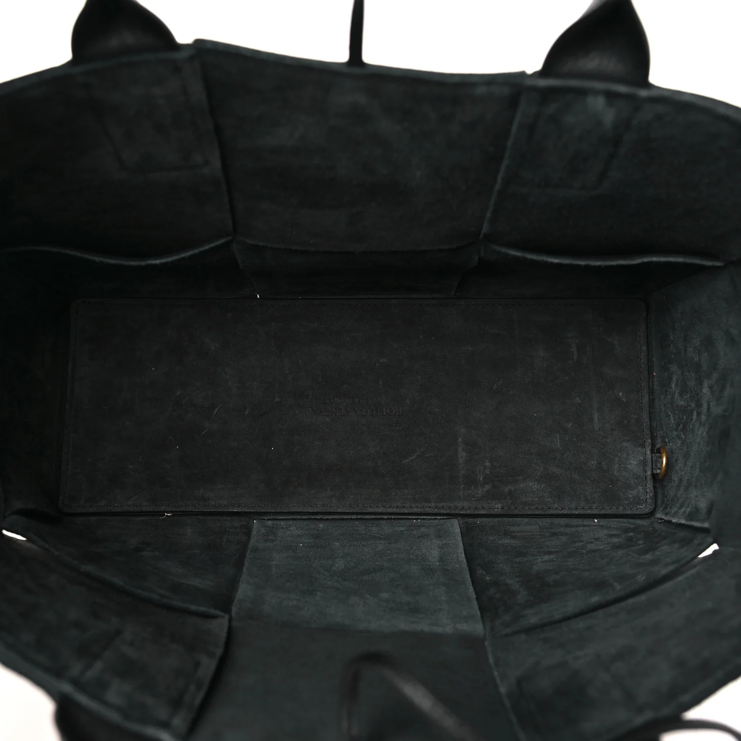Grained Calfskin Intrecciato Small Arco Tote Black - Image 6