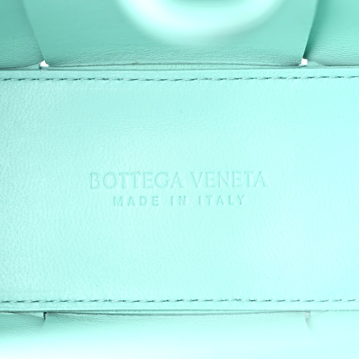 Grained Calfskin Maxi Intrecciato Small Arco Tote Pale Blue - Image 7
