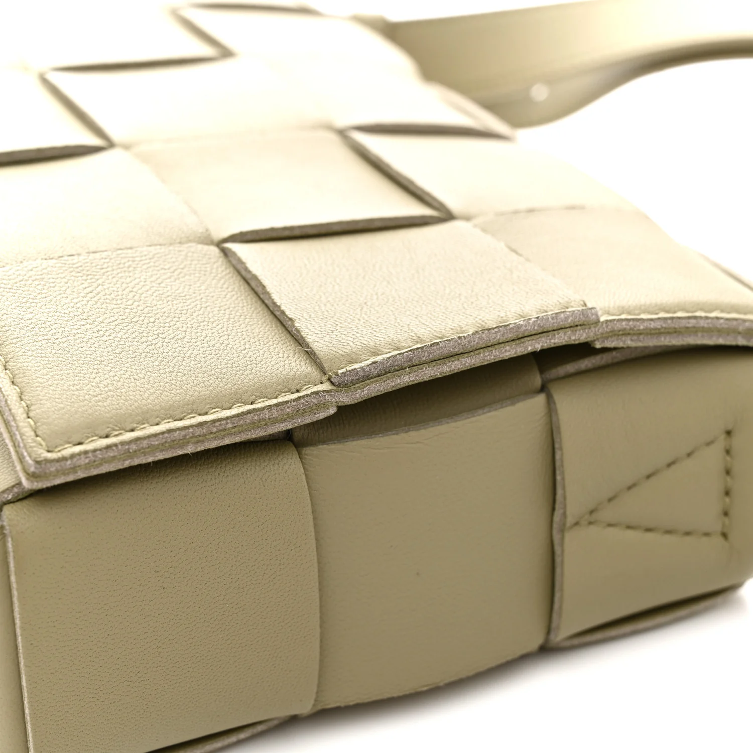 Lambskin Maxi Intrecciato Cassette Crossbody Bag Travertine - Image 11