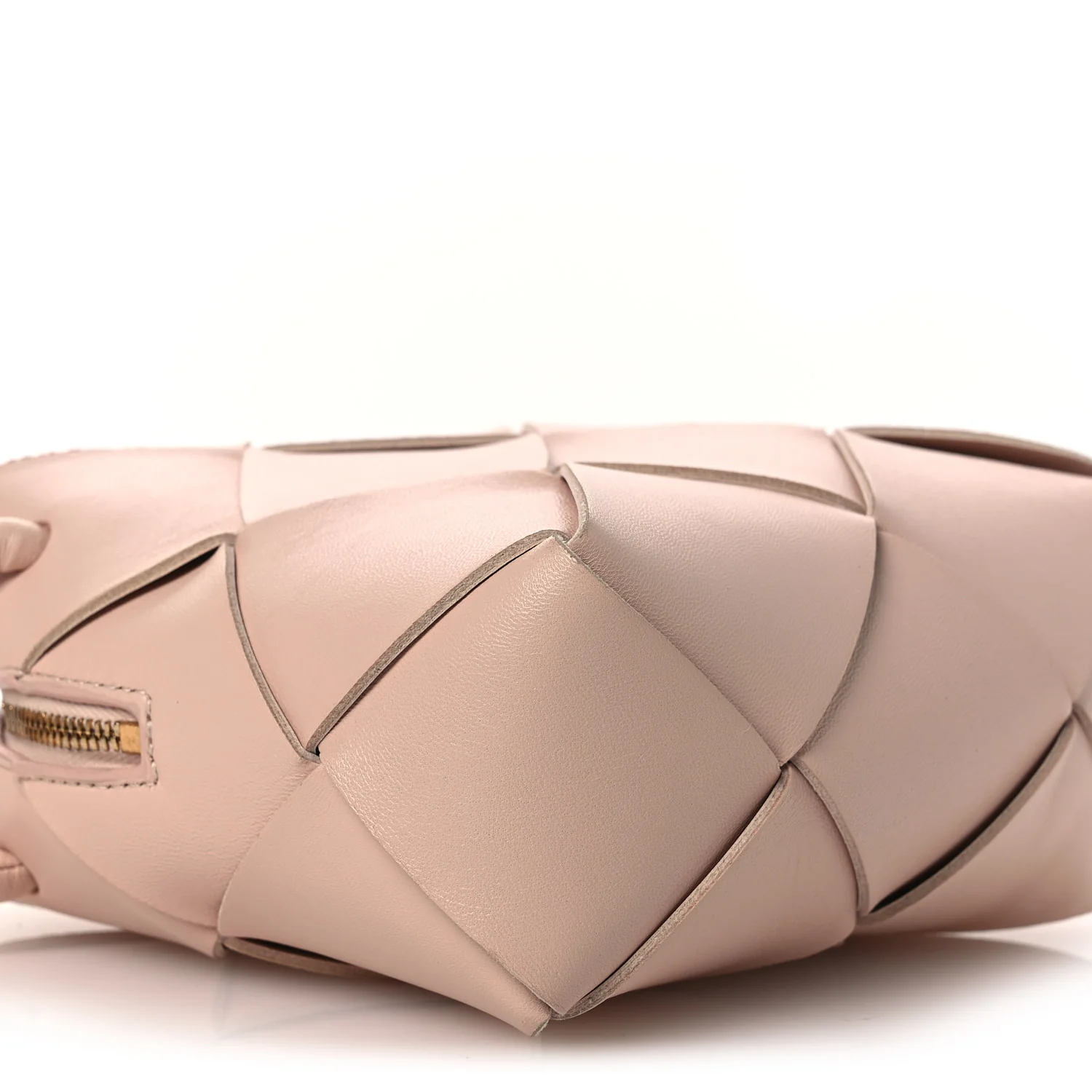 Lambskin Maxi Intrecciato Mini Cassette Camera Bag Macaroon - Image 7
