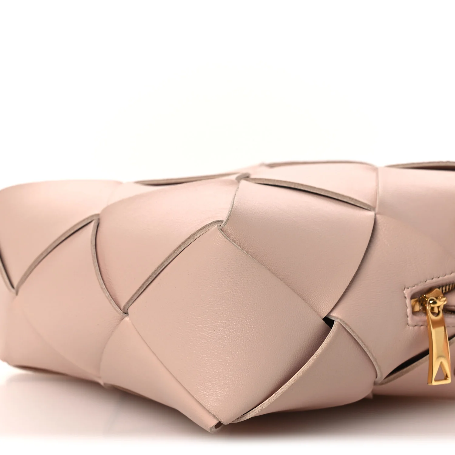 Lambskin Maxi Intrecciato Mini Cassette Camera Bag Macaroon - Image 8