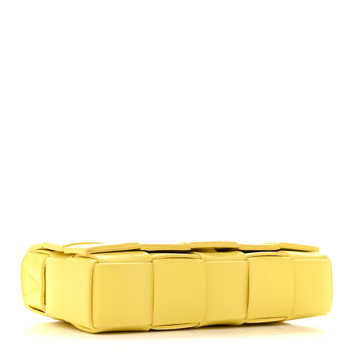 Lambskin Maxi Intrecciato Small Cassette Crossbody Bag Lemonade - Image 6