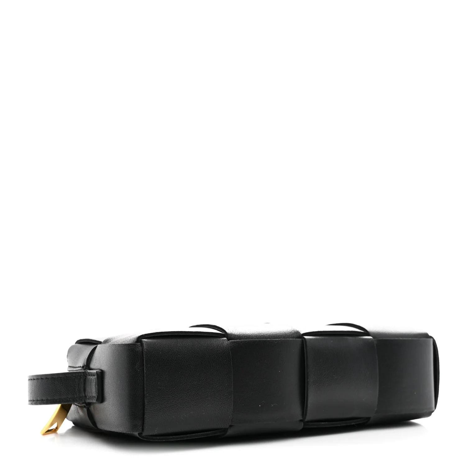 Lambskin Maxi Intreccio Cassette Phone Pouch Crossbody Bag Black - Image 4