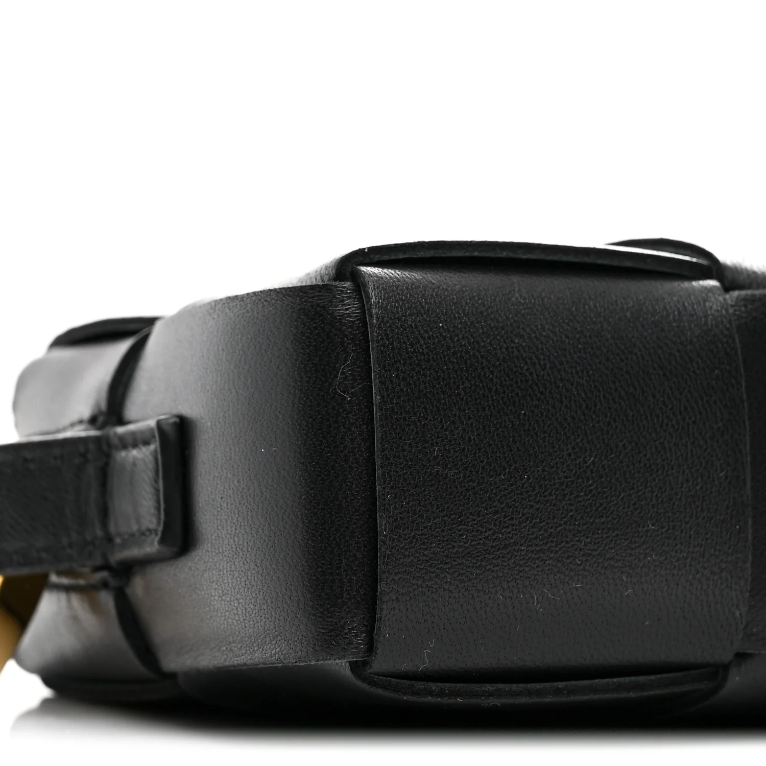 Lambskin Maxi Intreccio Cassette Phone Pouch Crossbody Bag Black - Image 8