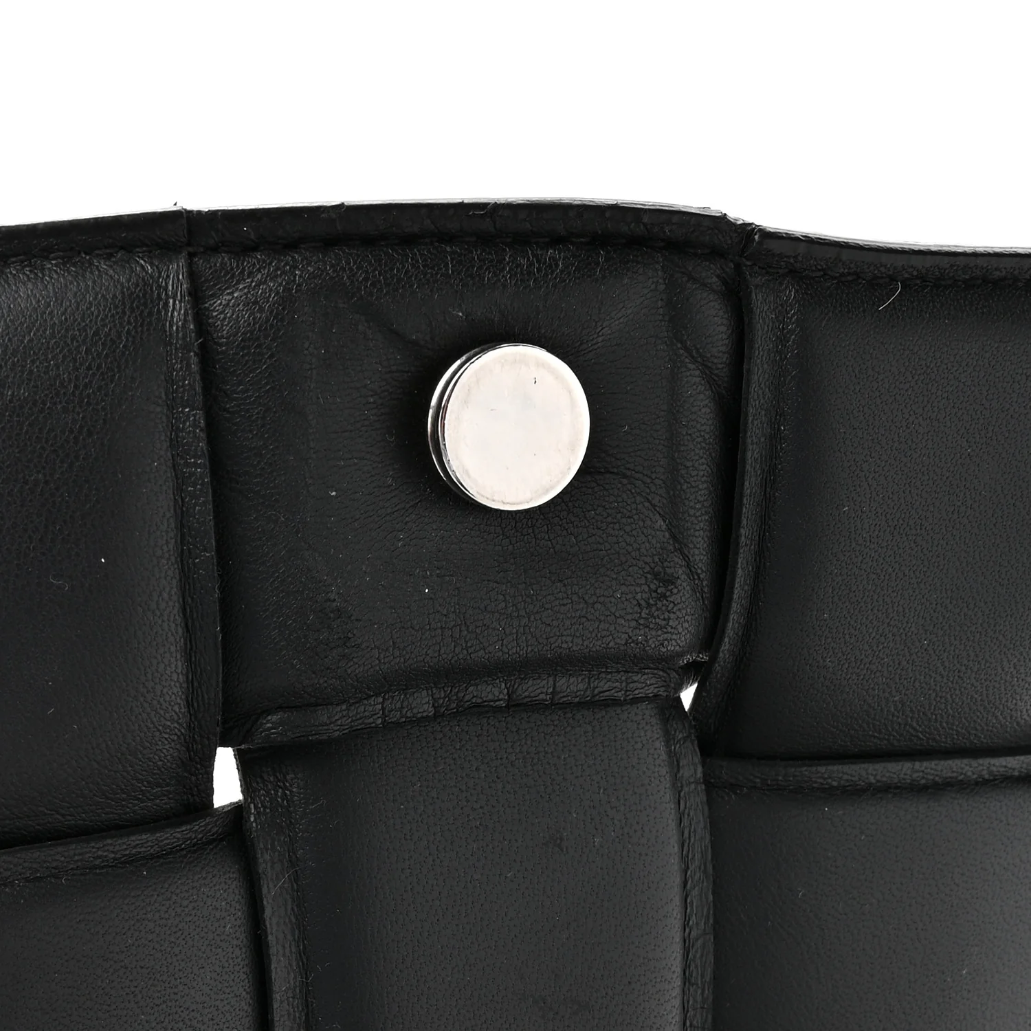 Lambskin Maxi Intreccio Padded Chain Cassette Crossbody Bag Black - Image 13