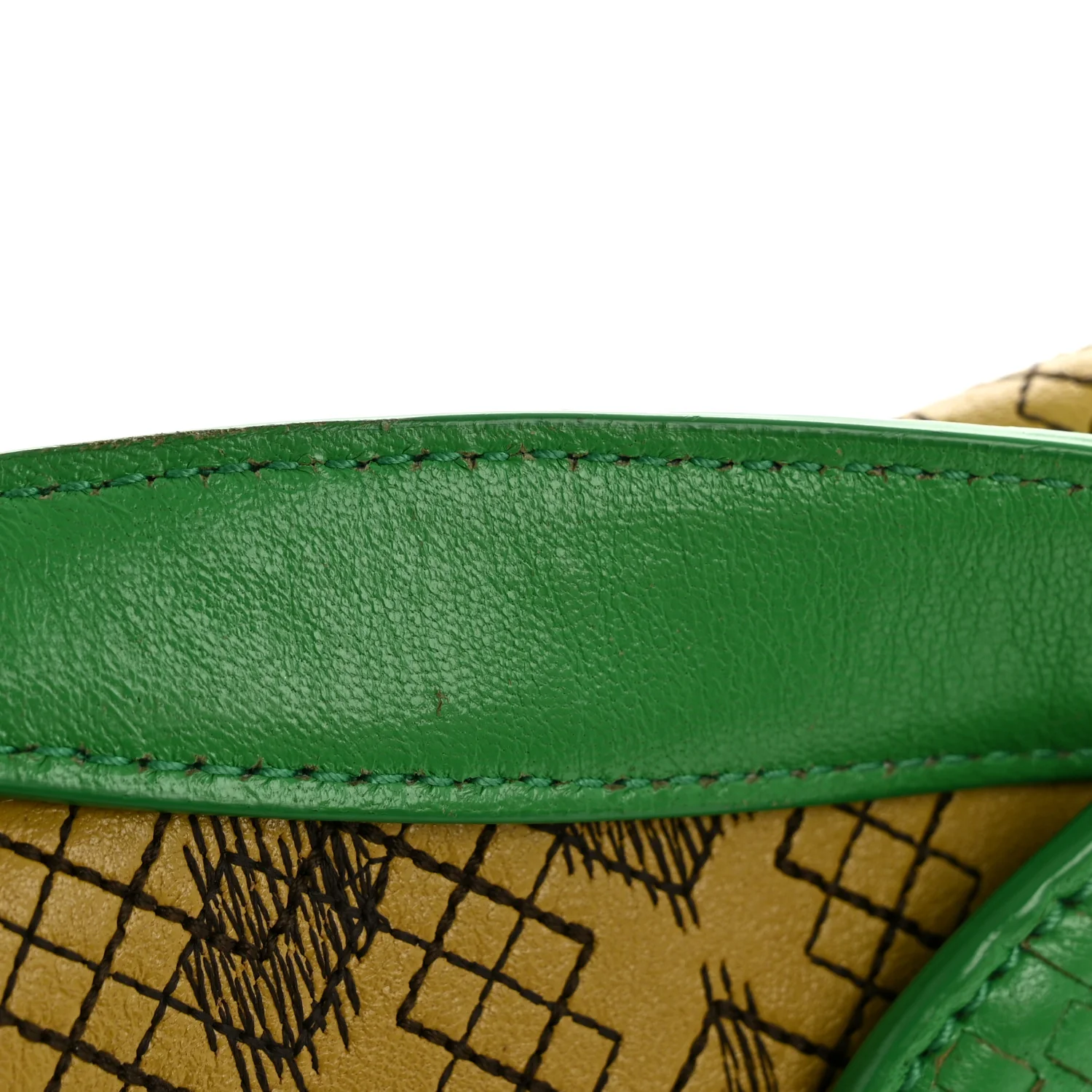 Lambskin Snakeskin Irish Madras Intrecciato Rialto Shoulder Bag Brown Green Multicolor - Image 11