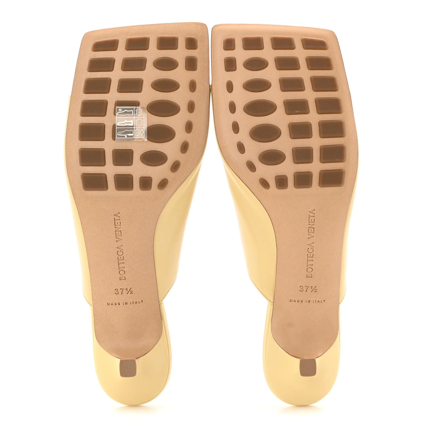 Lambskin Stretch Mule Sandals 37.5 Moon Beam - Image 6