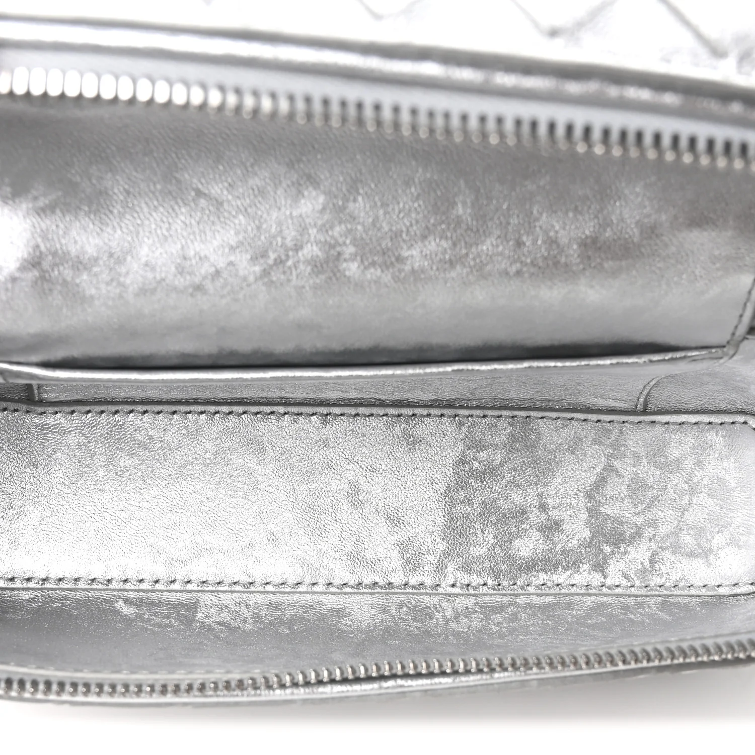 Laminated Nappa Intrecciato Bang Bang Vanity Case Silver - Image 5