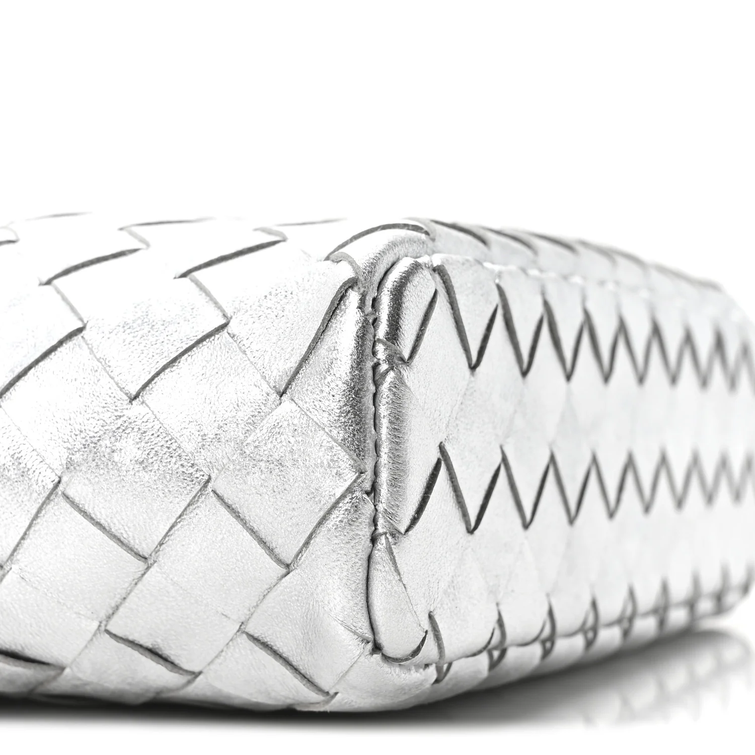 Laminated Nappa Intrecciato Bang Bang Vanity Case Silver - Image 9