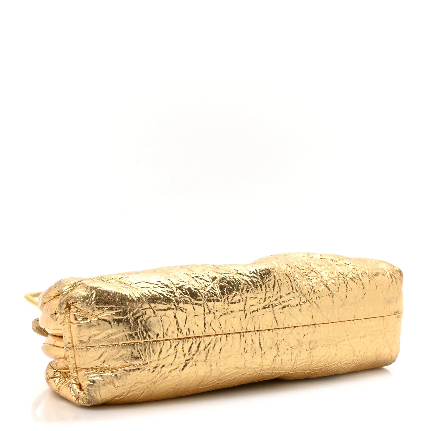 Metallic Crushed Calfskin The Mini Pouch Gold - Image 4