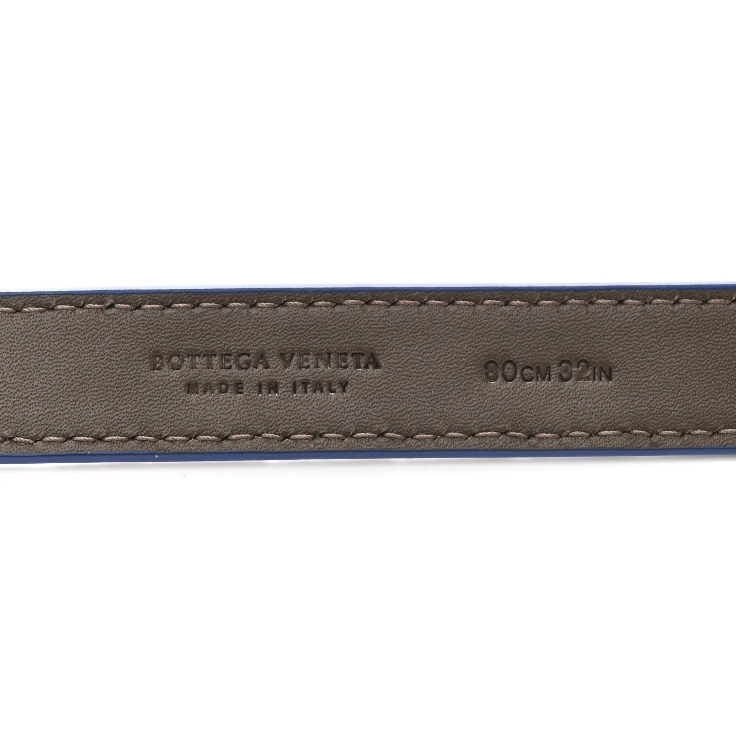 Metallic Nappa Intrecciato Belt 80 32 Blue - Image 3
