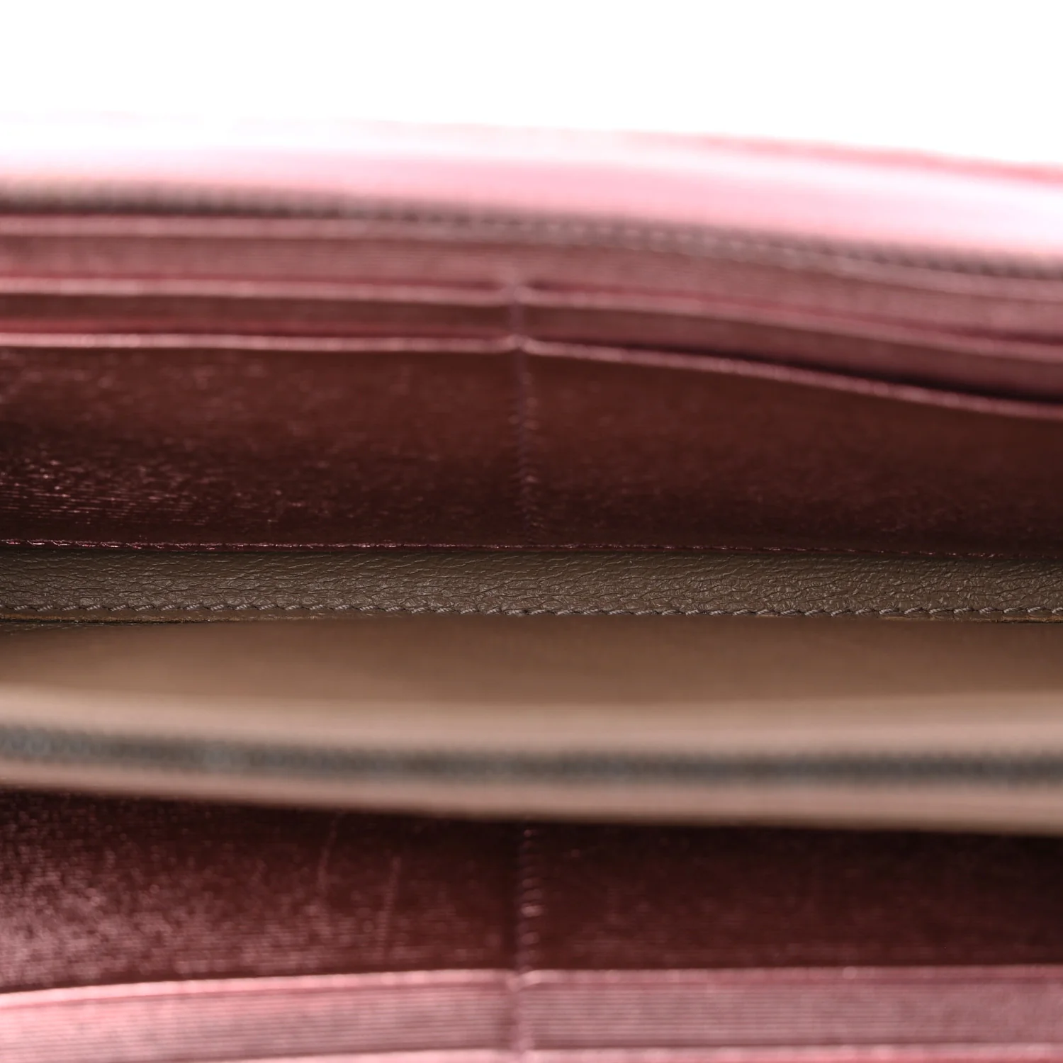 Metallic Nappa Intrecciato Zip Around Wallet Pink - Image 5
