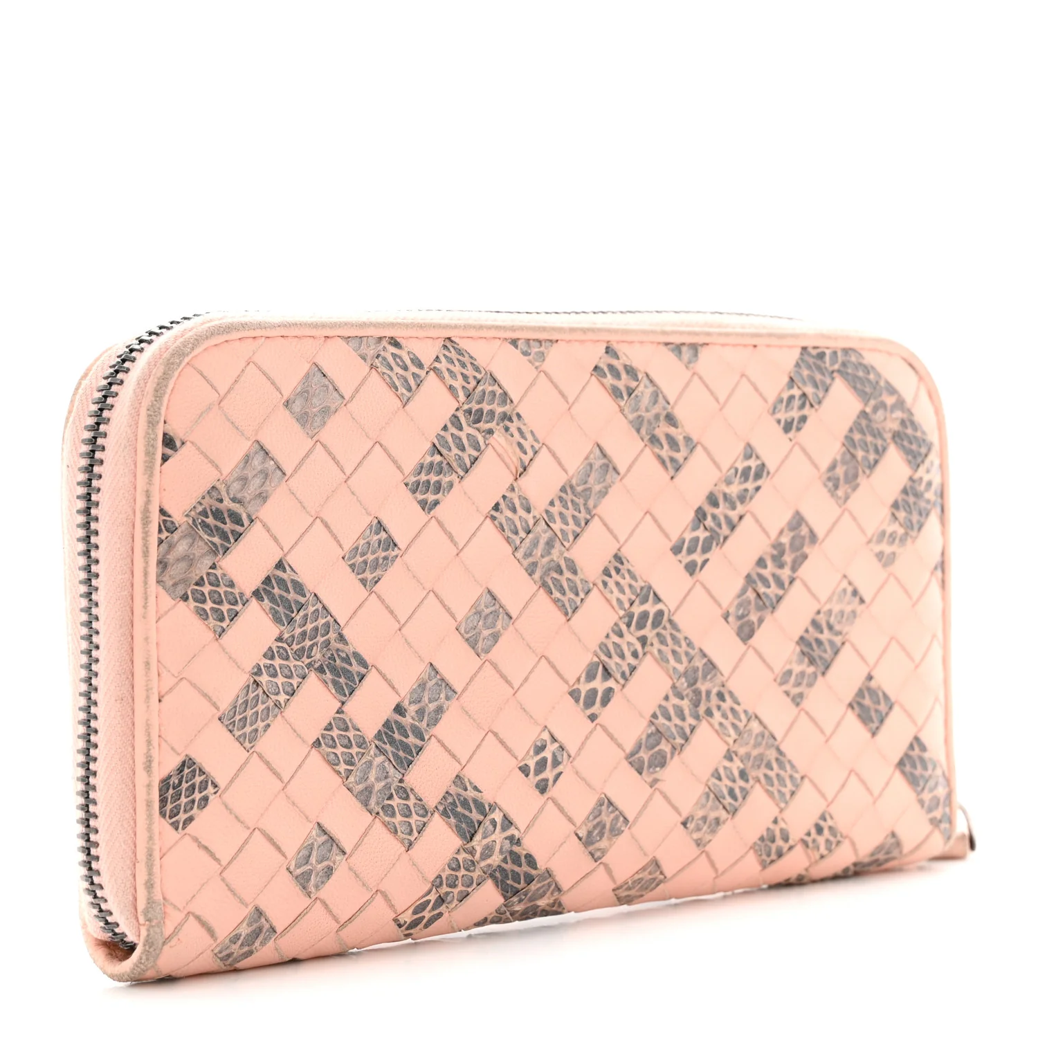 Nappa Intrecciato Ayers Zip Around Wallet Flamingo - Image 3