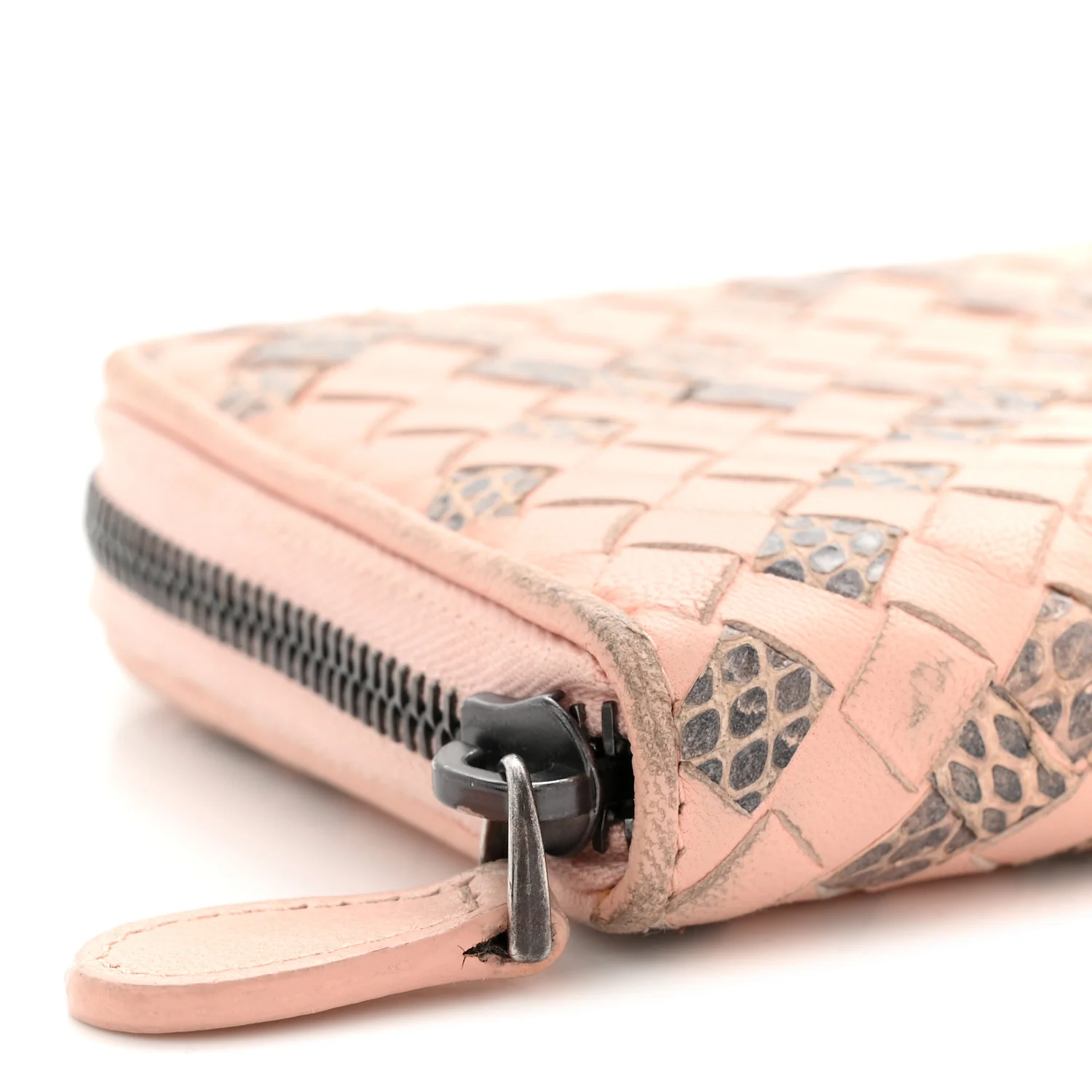 Nappa Intrecciato Ayers Zip Around Wallet Flamingo - Image 9