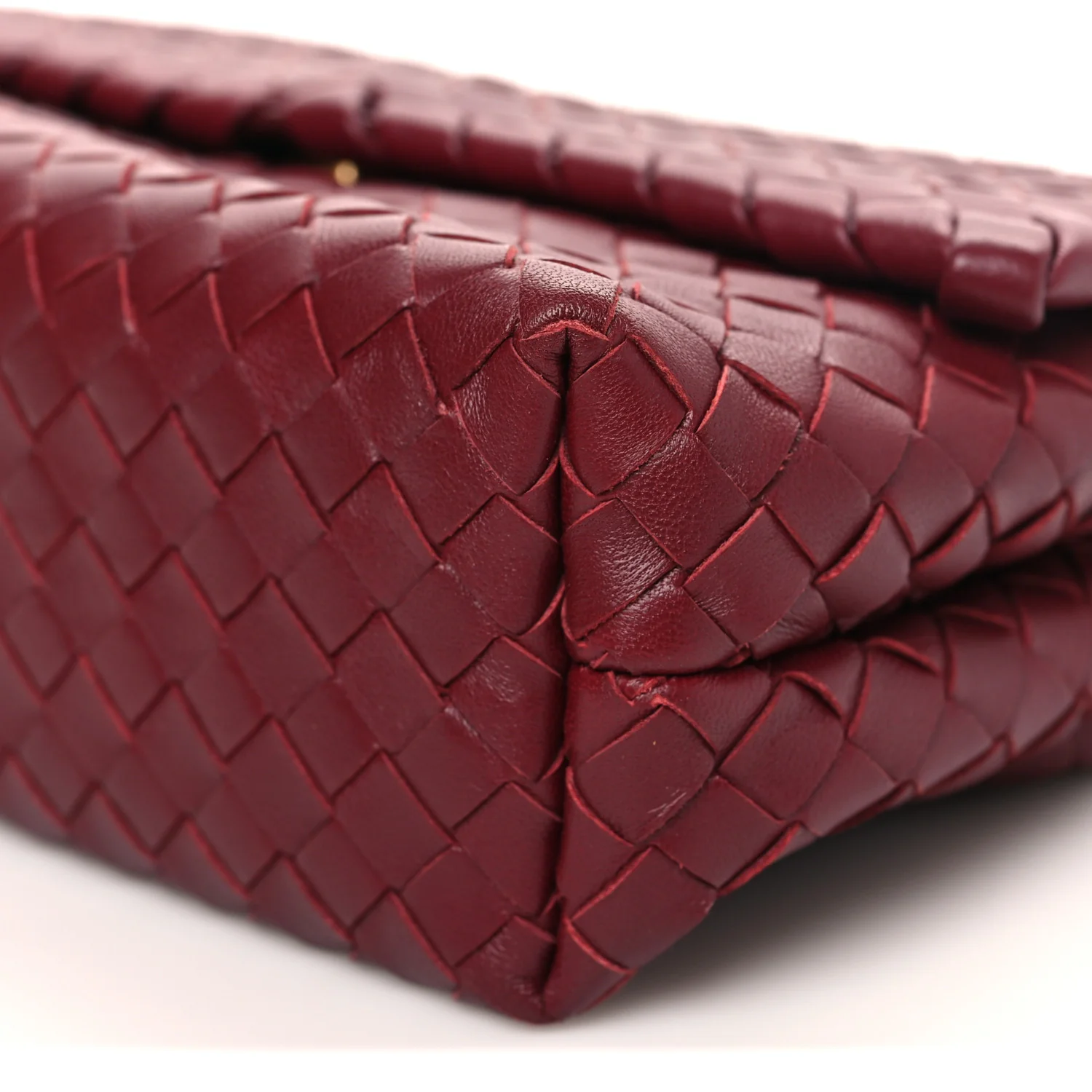 Nappa Intrecciato Baby Olimpia Shoulder Bag Bordeaux - Image 10