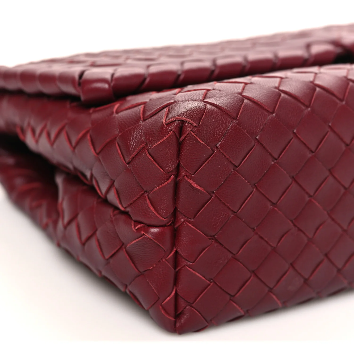 Nappa Intrecciato Baby Olimpia Shoulder Bag Bordeaux - Image 9