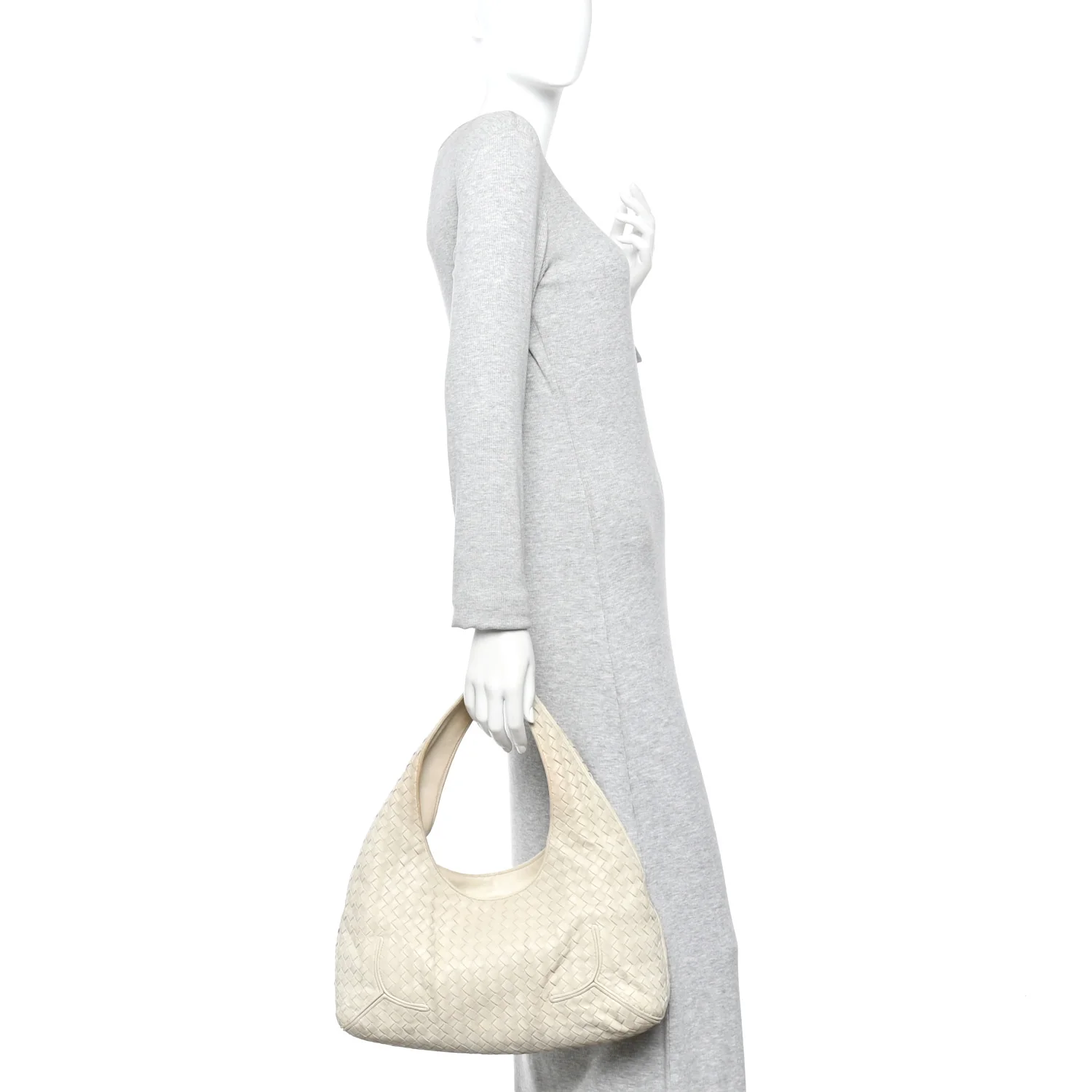 Nappa Intrecciato Ball Hobo White - Image 2
