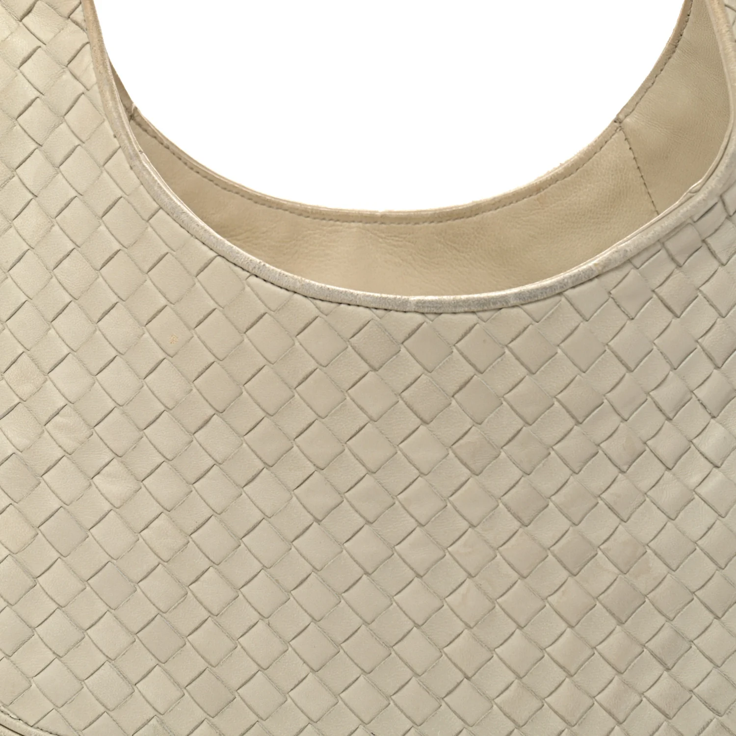 Nappa Intrecciato Ball Hobo White - Image 8