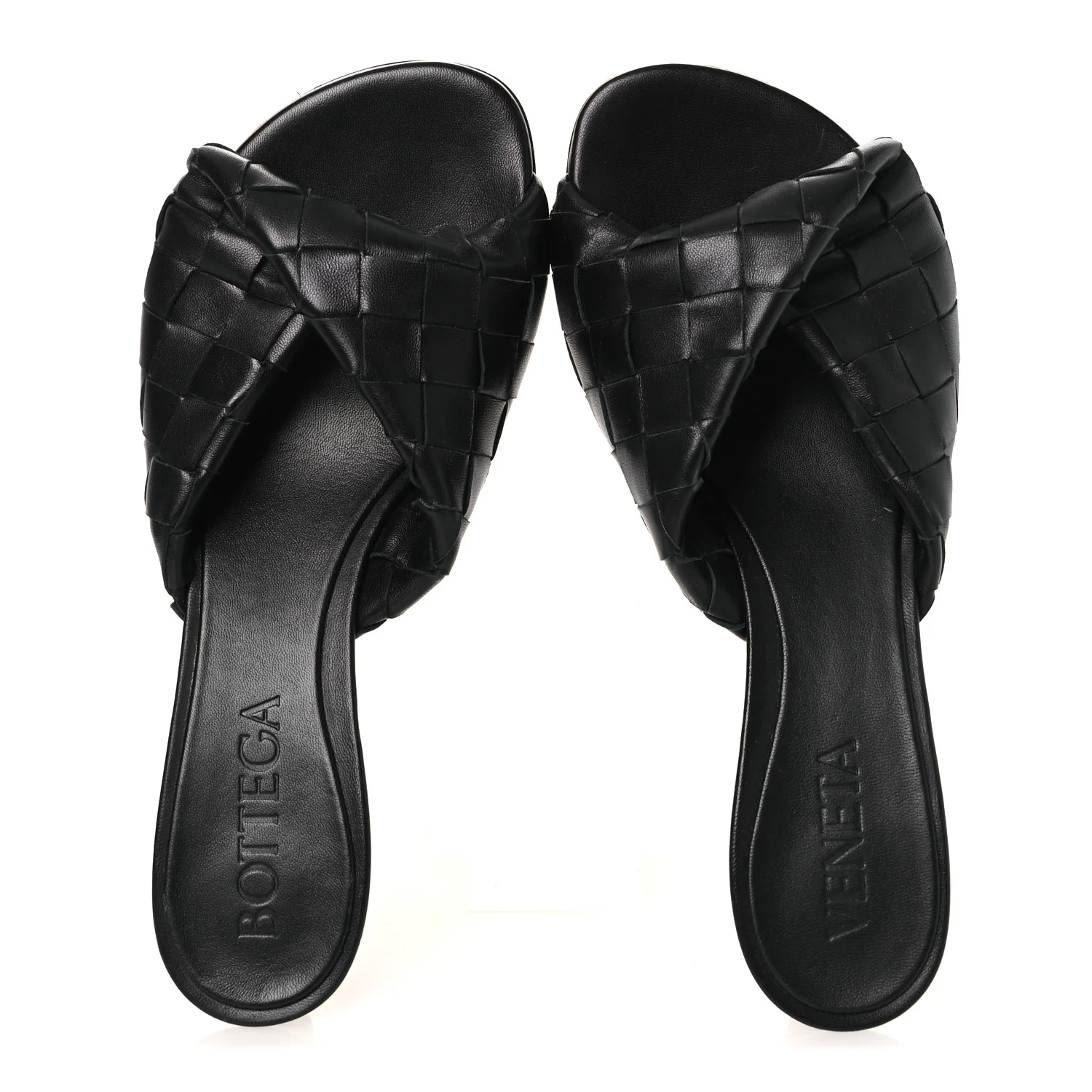 Nappa Intrecciato Blink Mule Sandals 39.5 Black - Image 2