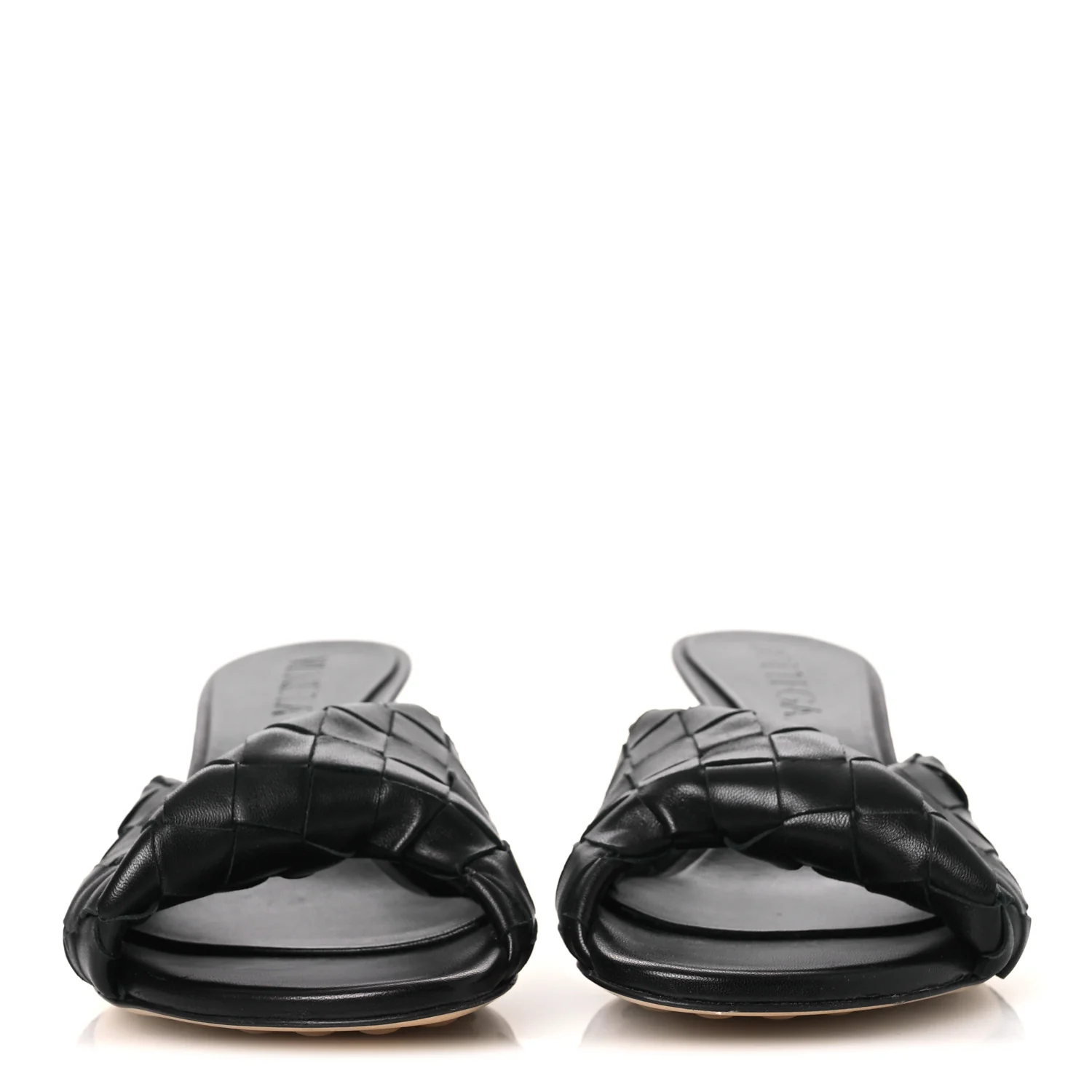 Nappa Intrecciato Blink Mule Sandals 39.5 Black - Image 3