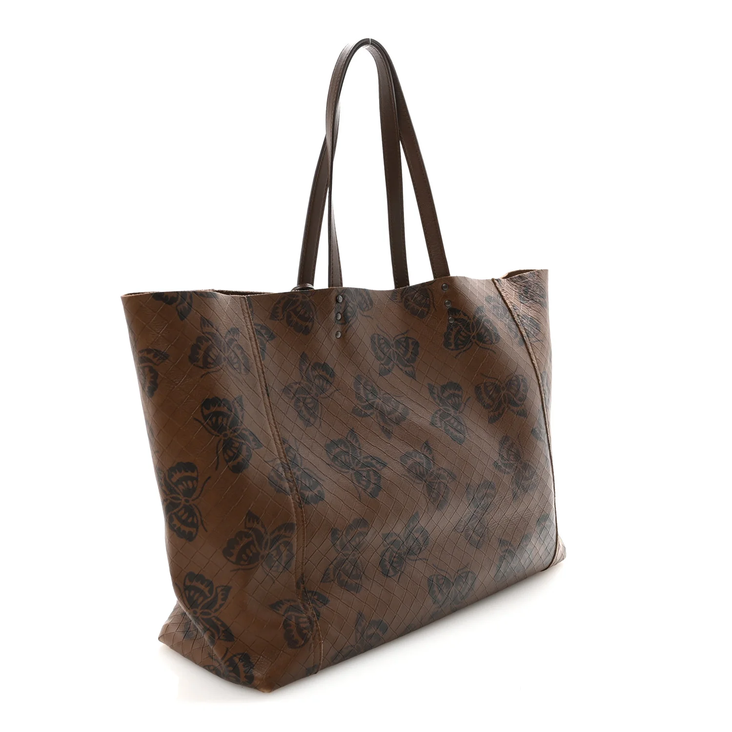 Nappa Intrecciato Butterfly Tote Brown - Image 3