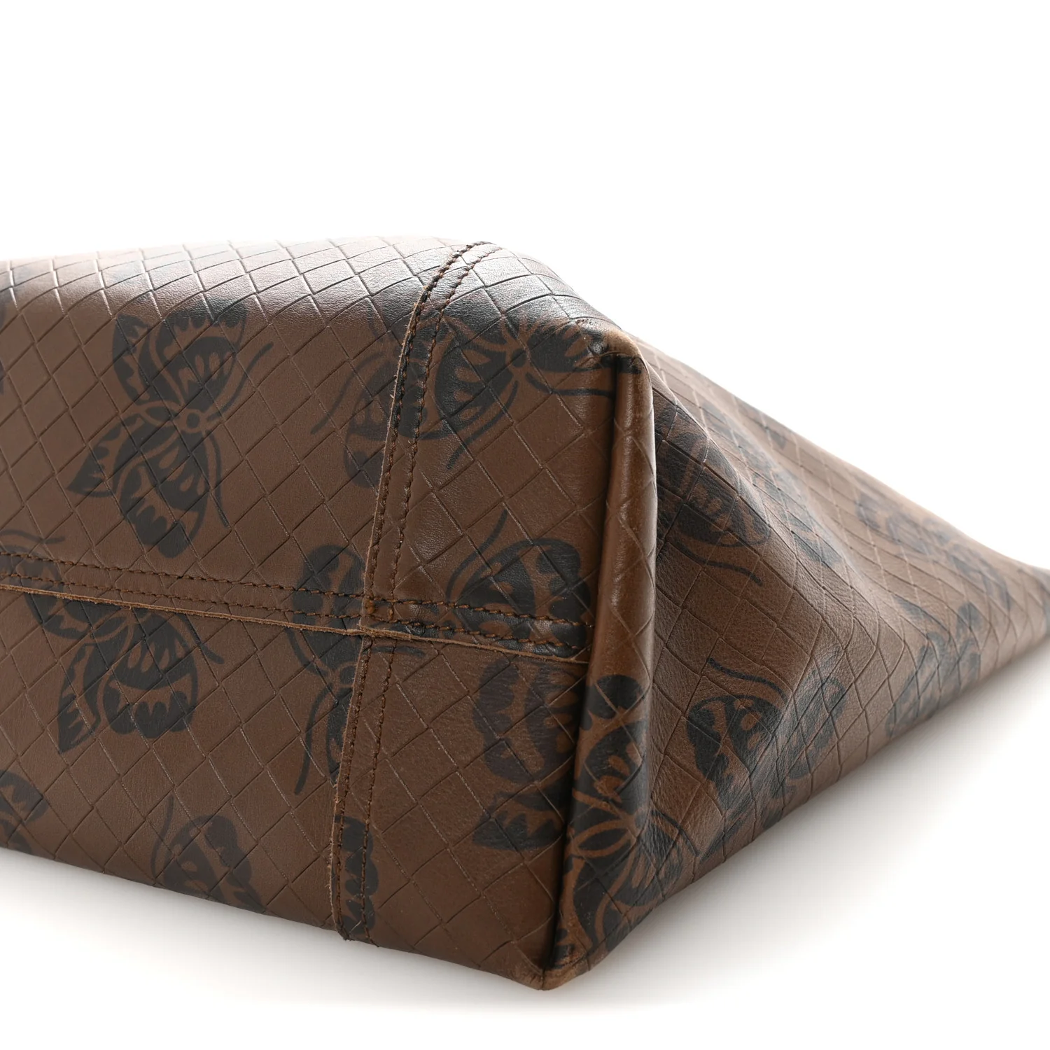 Nappa Intrecciato Butterfly Tote Brown - Image 9