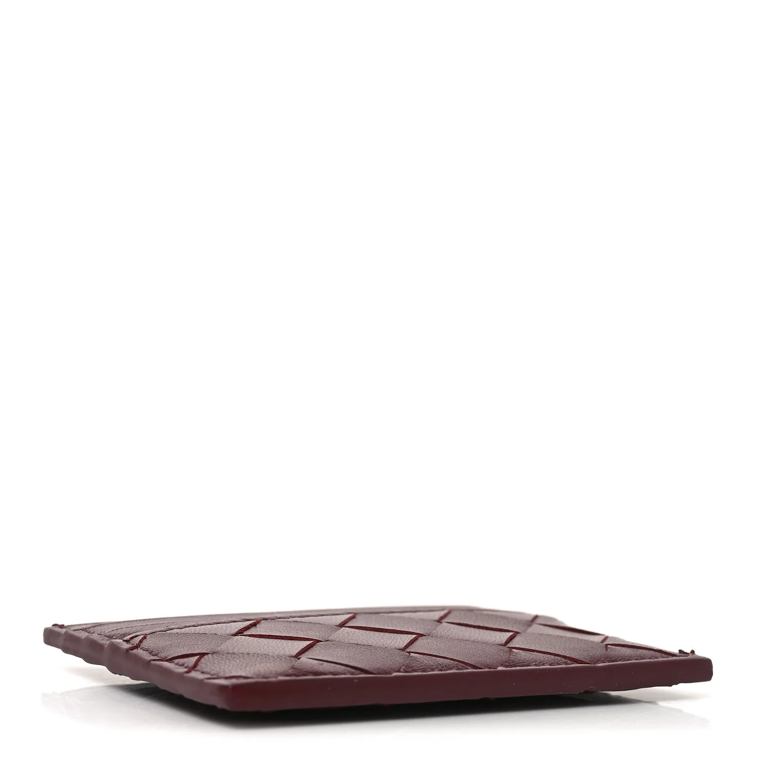 Nappa Intrecciato Card Holder Barolo - Image 4
