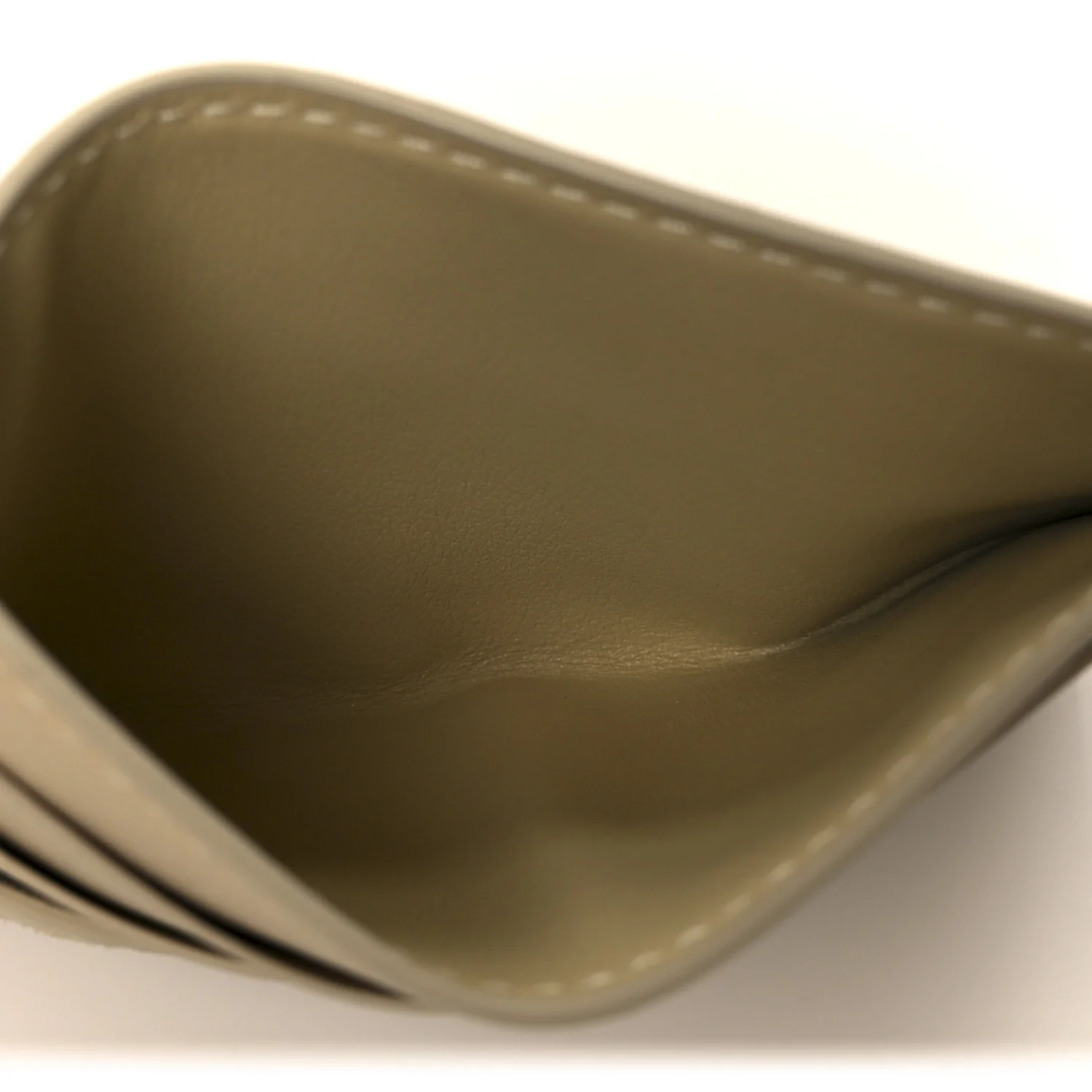 Nappa Intrecciato Card Holder Porridge - Image 5