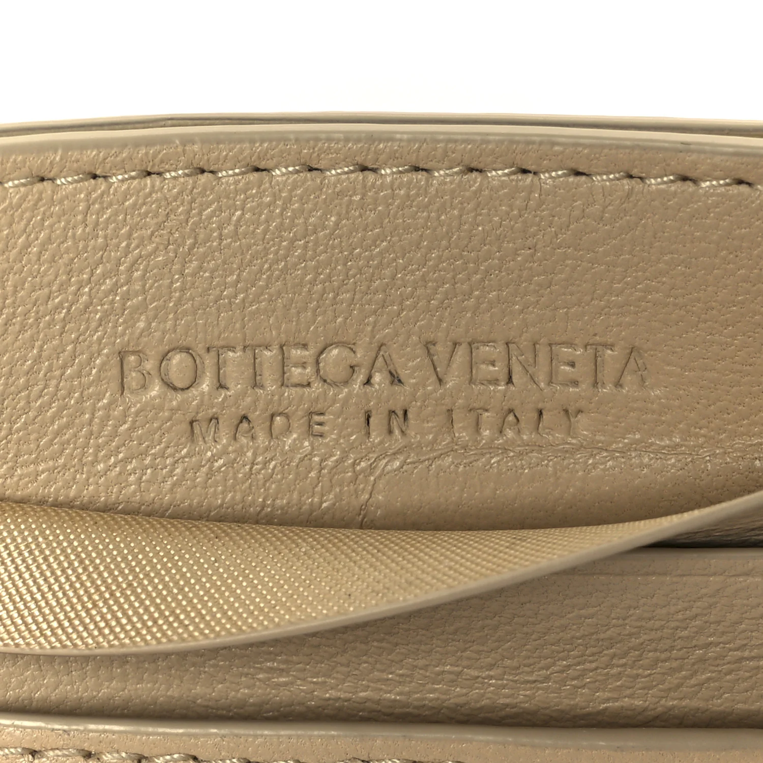 Nappa Intrecciato Card Holder Porridge - Image 6