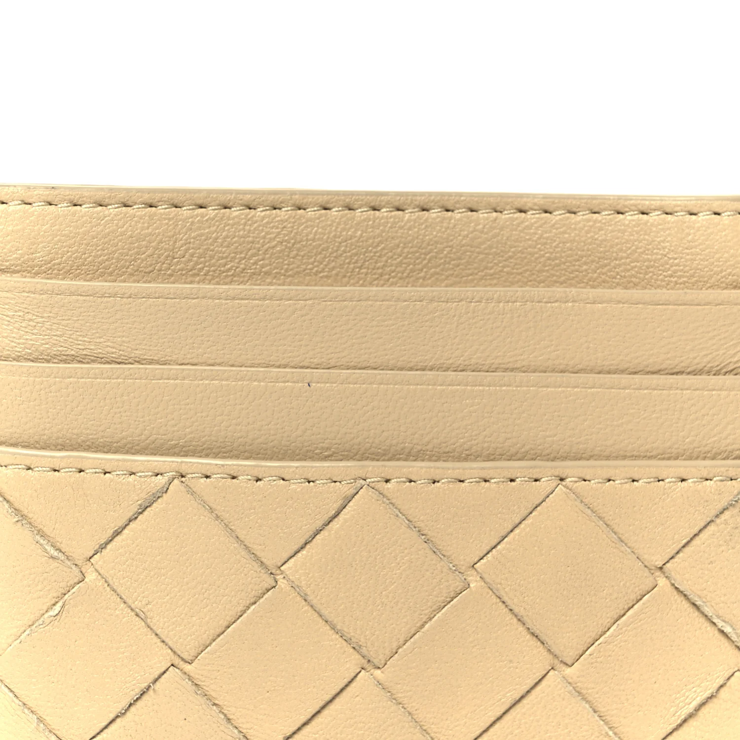 Nappa Intrecciato Card Holder Porridge - Image 9
