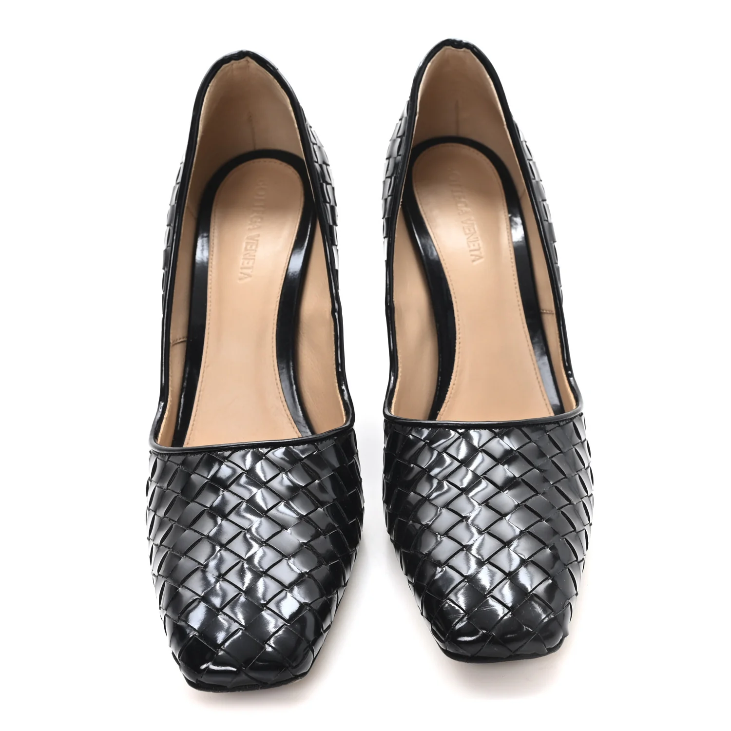 Nappa Intrecciato Comet Pumps 38 Black - Image 3