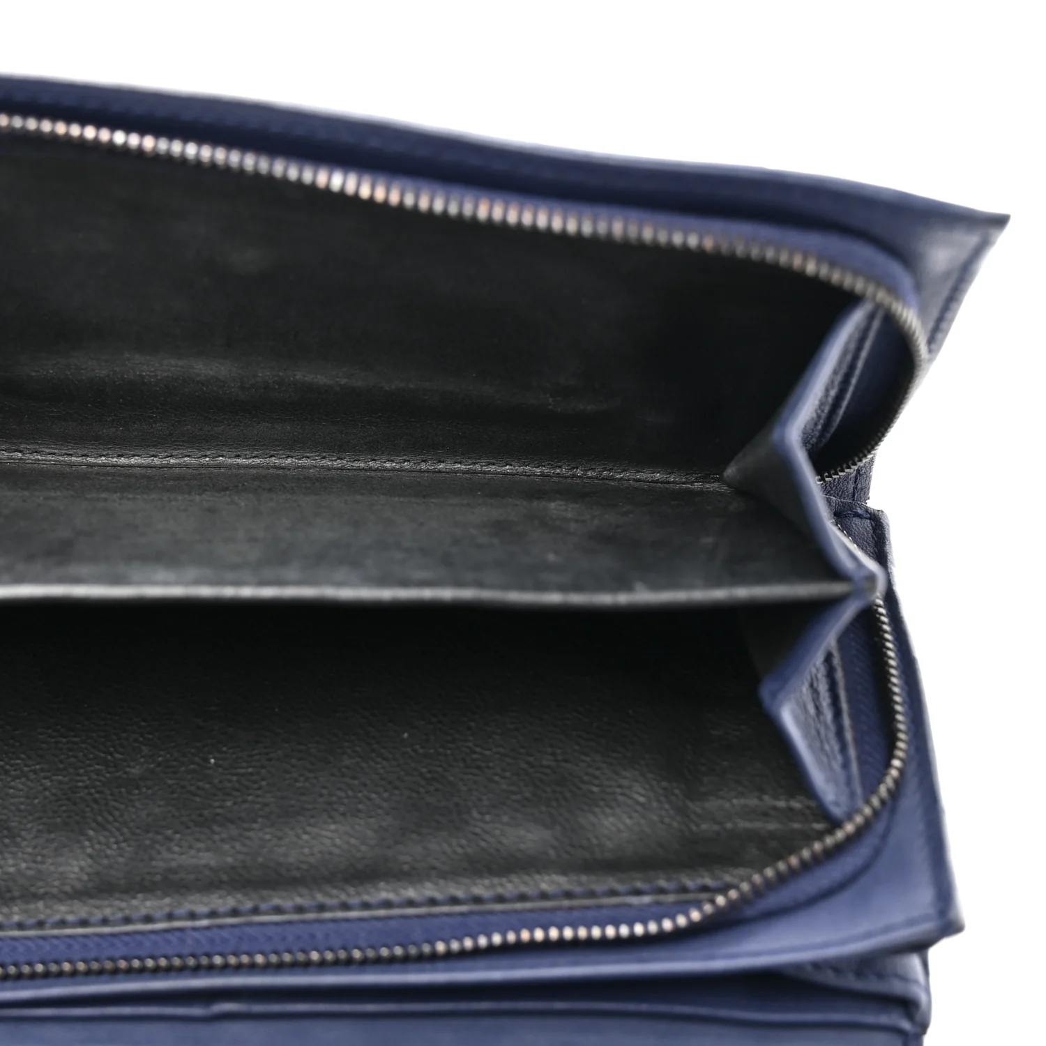 Nappa Intrecciato Continental Flap Wallet Dark Blue - Image 5