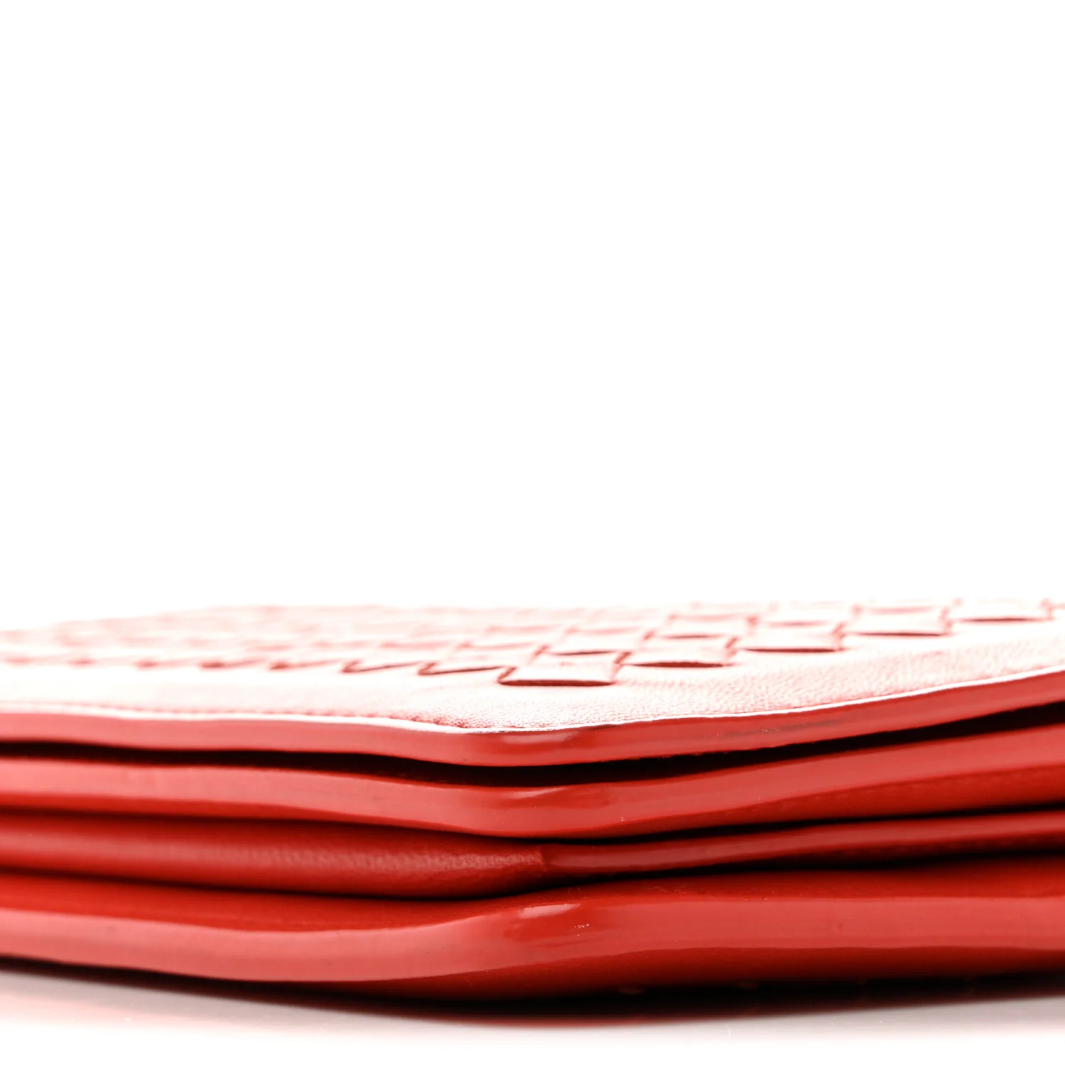 Nappa Intrecciato Continental Wallet on Chain Red - Image 10