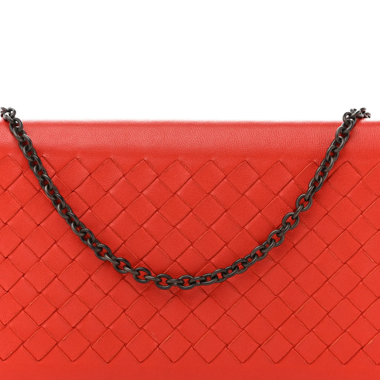 Nappa Intrecciato Continental Wallet on Chain Red - Image 8