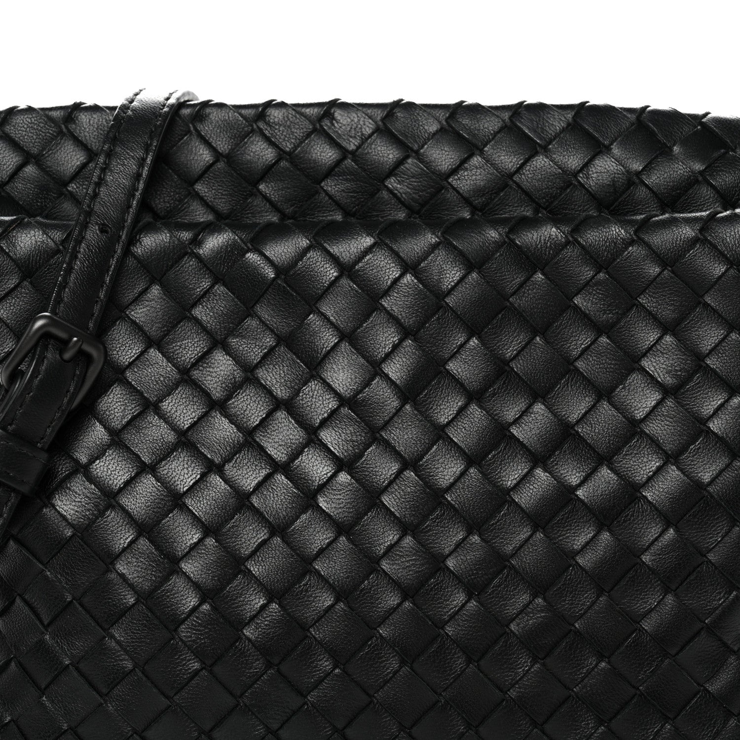 Nappa Intrecciato Crossbody Messenger Black - Image 8
