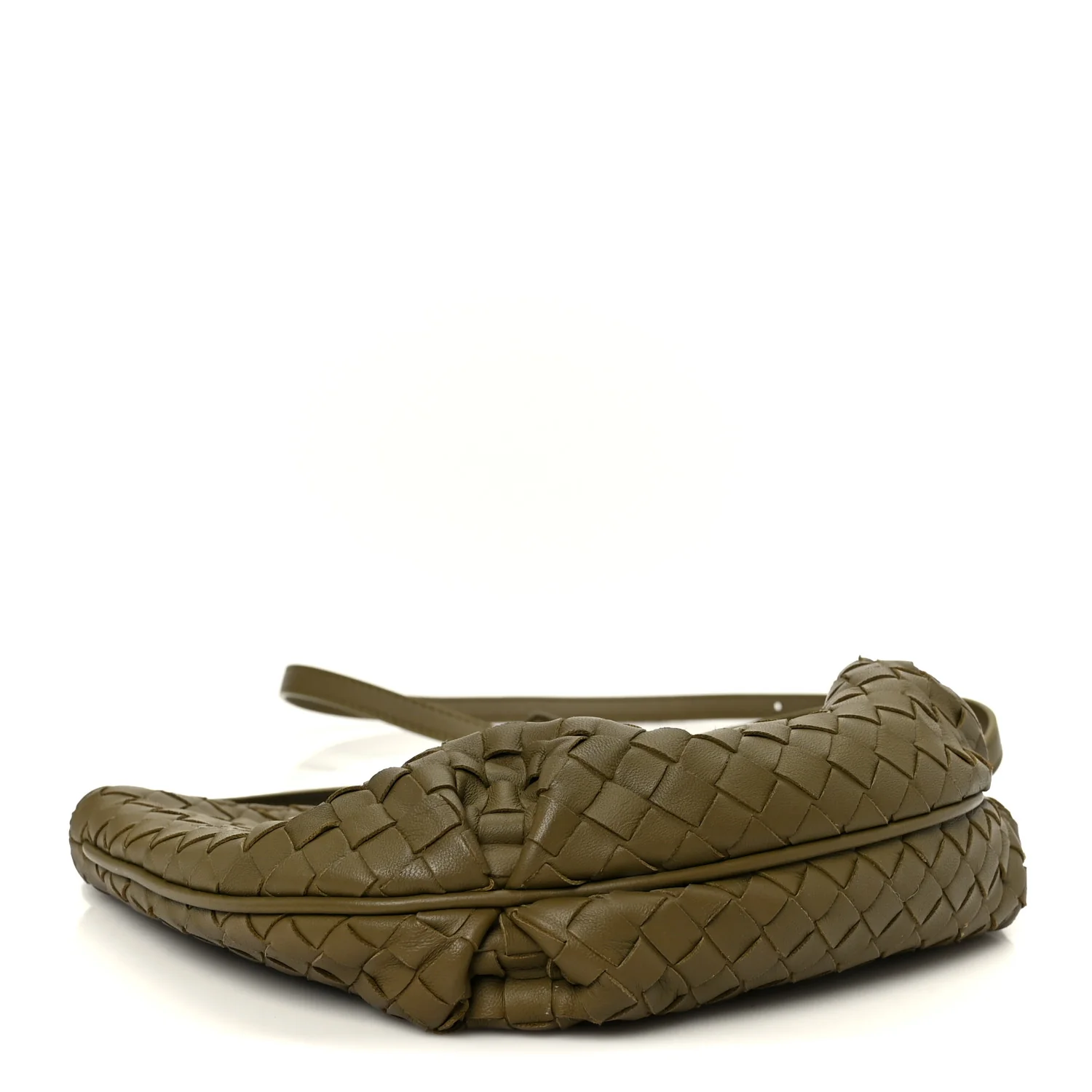 Nappa Intrecciato Crossbody Olive - Image 3