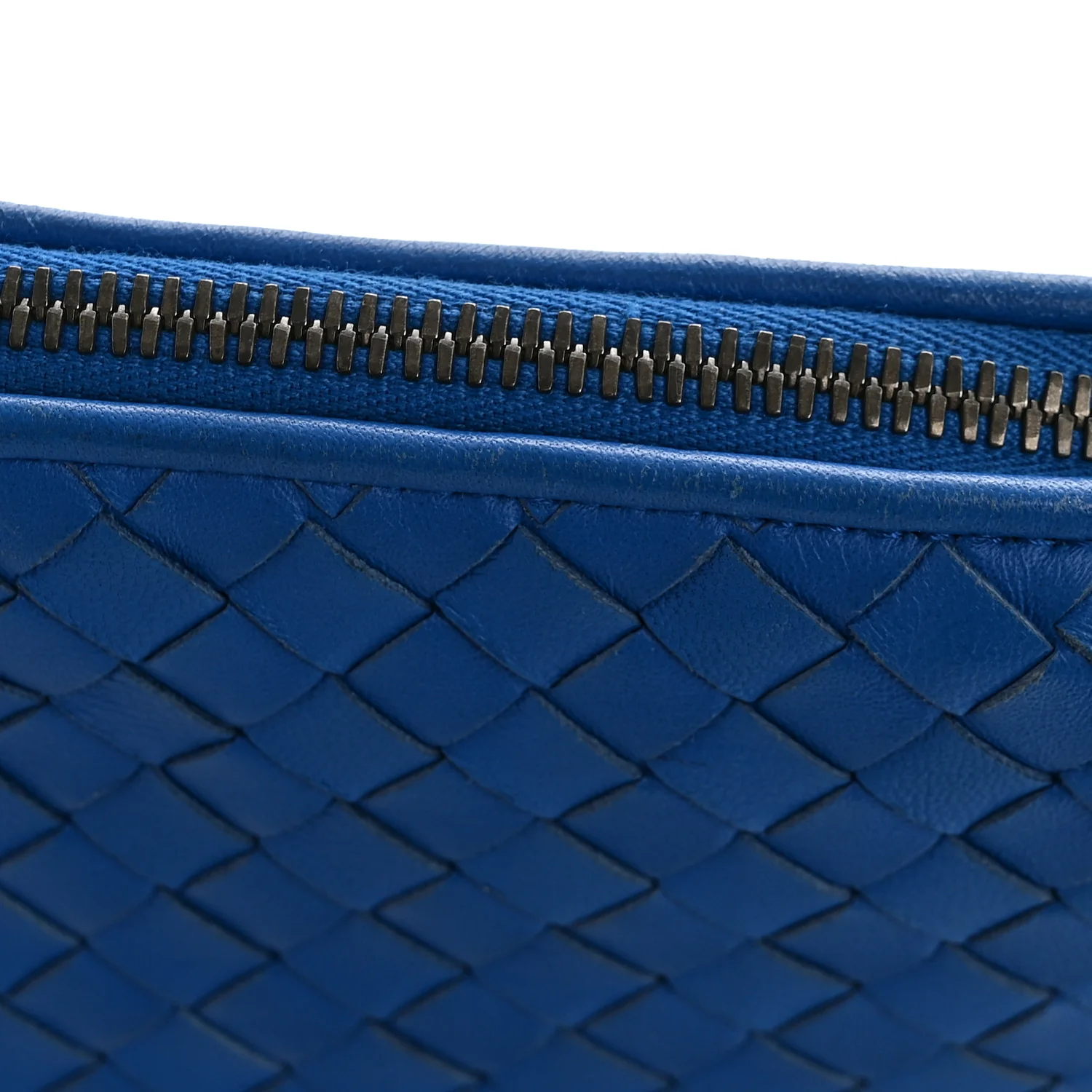 Nappa Intrecciato Double Compartment Crossbody Bag Atlantic Blue - Image 12