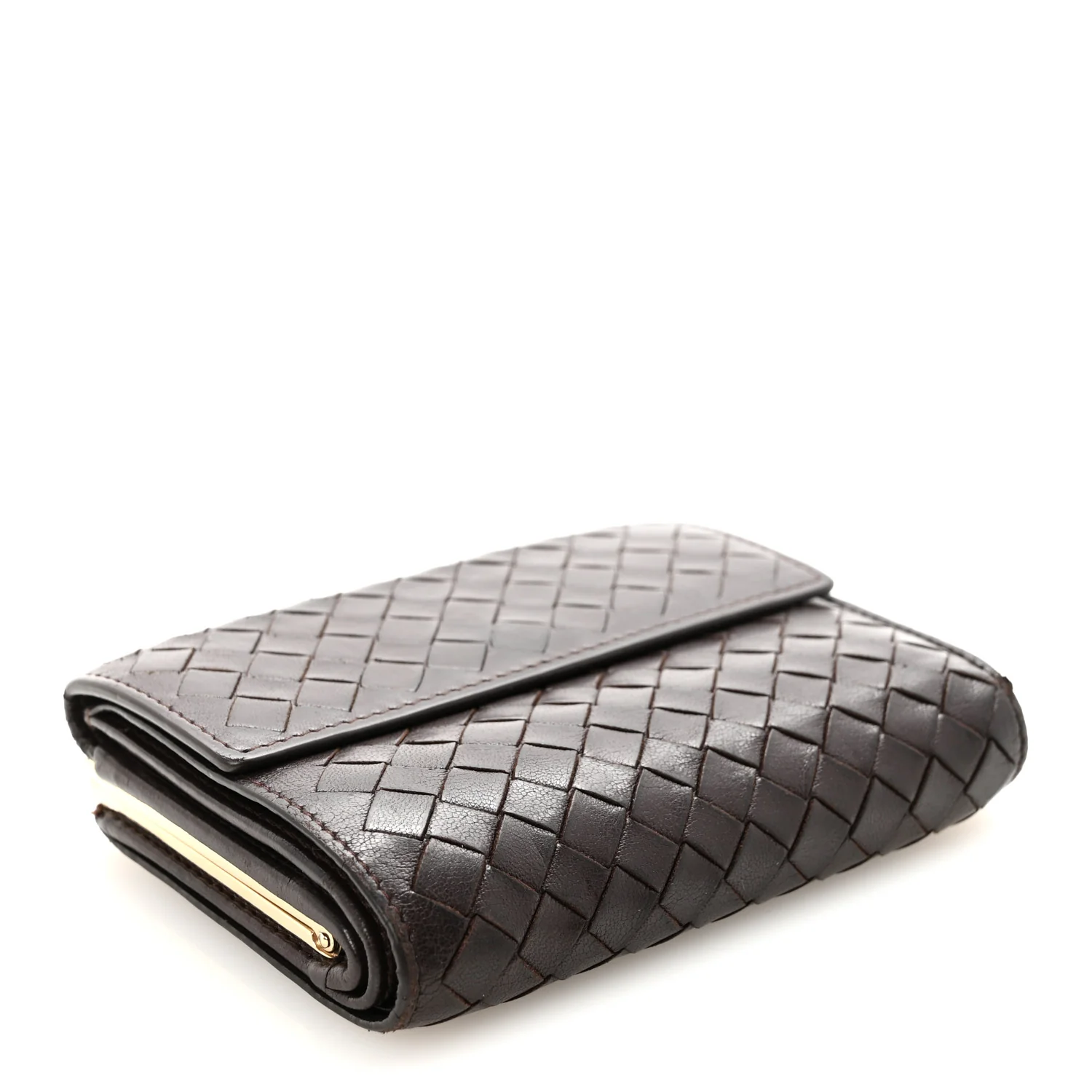 Nappa Intrecciato French Flap Wallet Ebano - Image 4