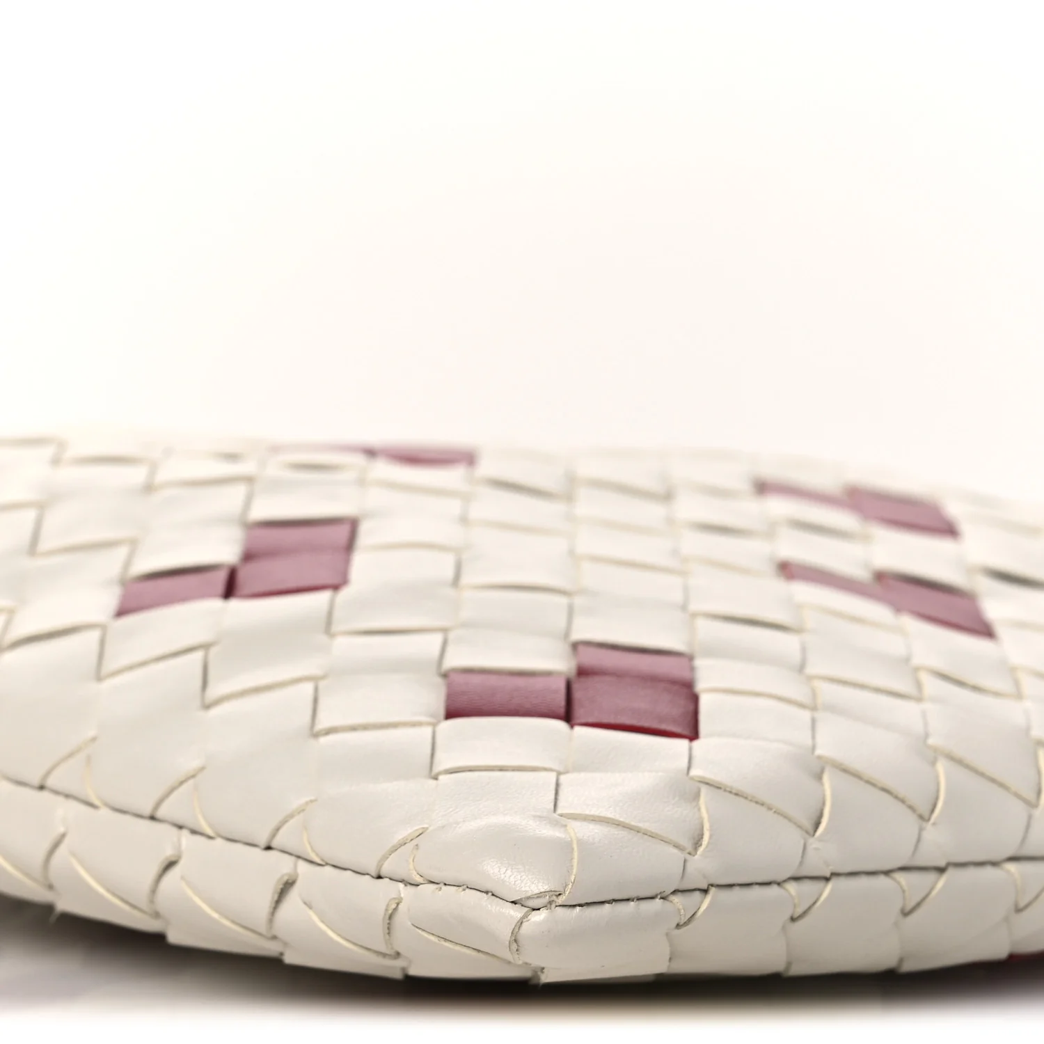 Nappa Intrecciato Heart Medium Dustbag White Dark Red - Image 8
