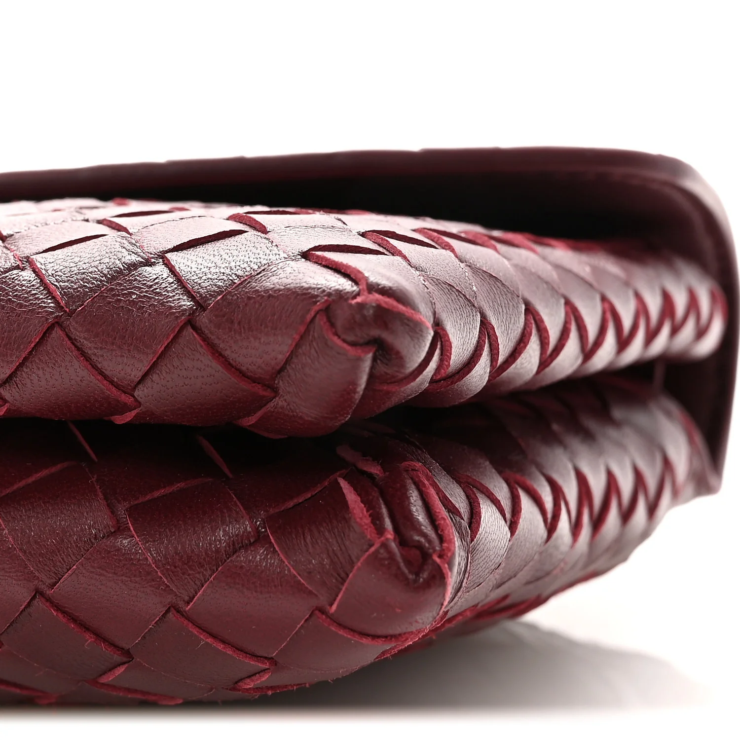 Nappa Intrecciato Knot Lock Top Handle Crossbody Bag Barolo - Image 9