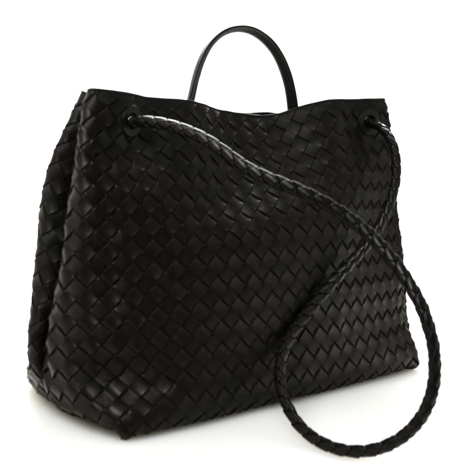 Nappa Intrecciato Large Andiamo Shoulder Bag Fondant - Image 3