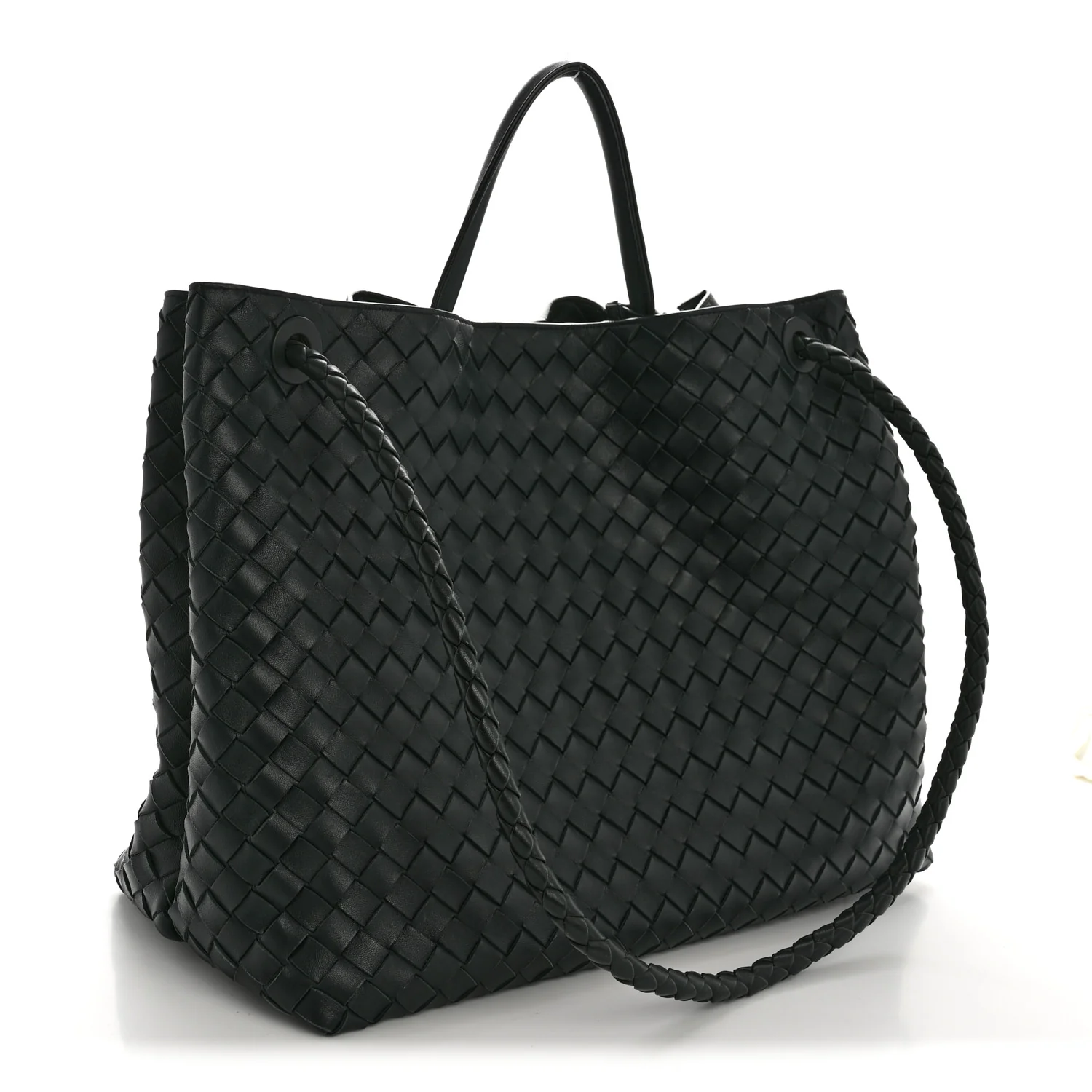 Nappa Intrecciato Large Andiamo Shoulder Bag Inkwell - Image 3