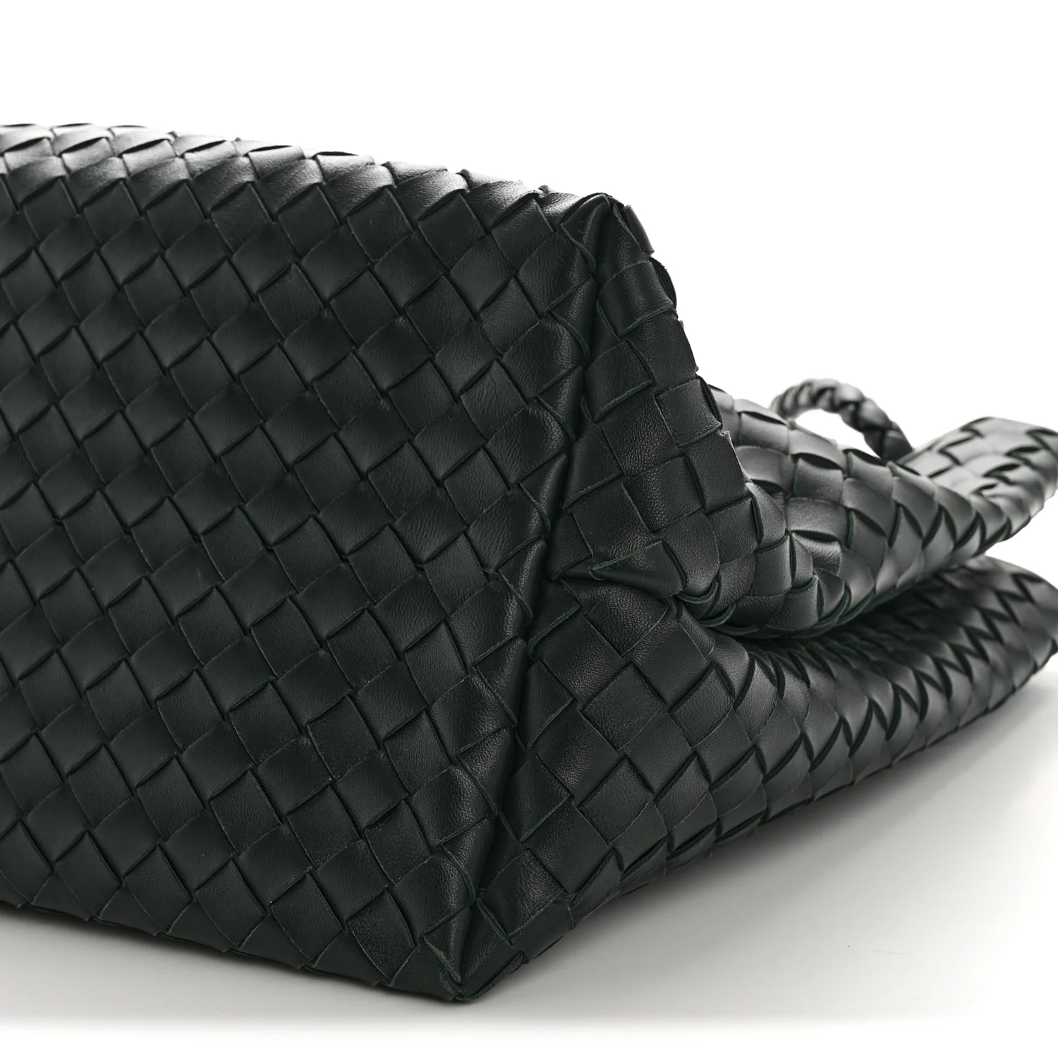 Nappa Intrecciato Large Andiamo Shoulder Bag Inkwell - Image 9
