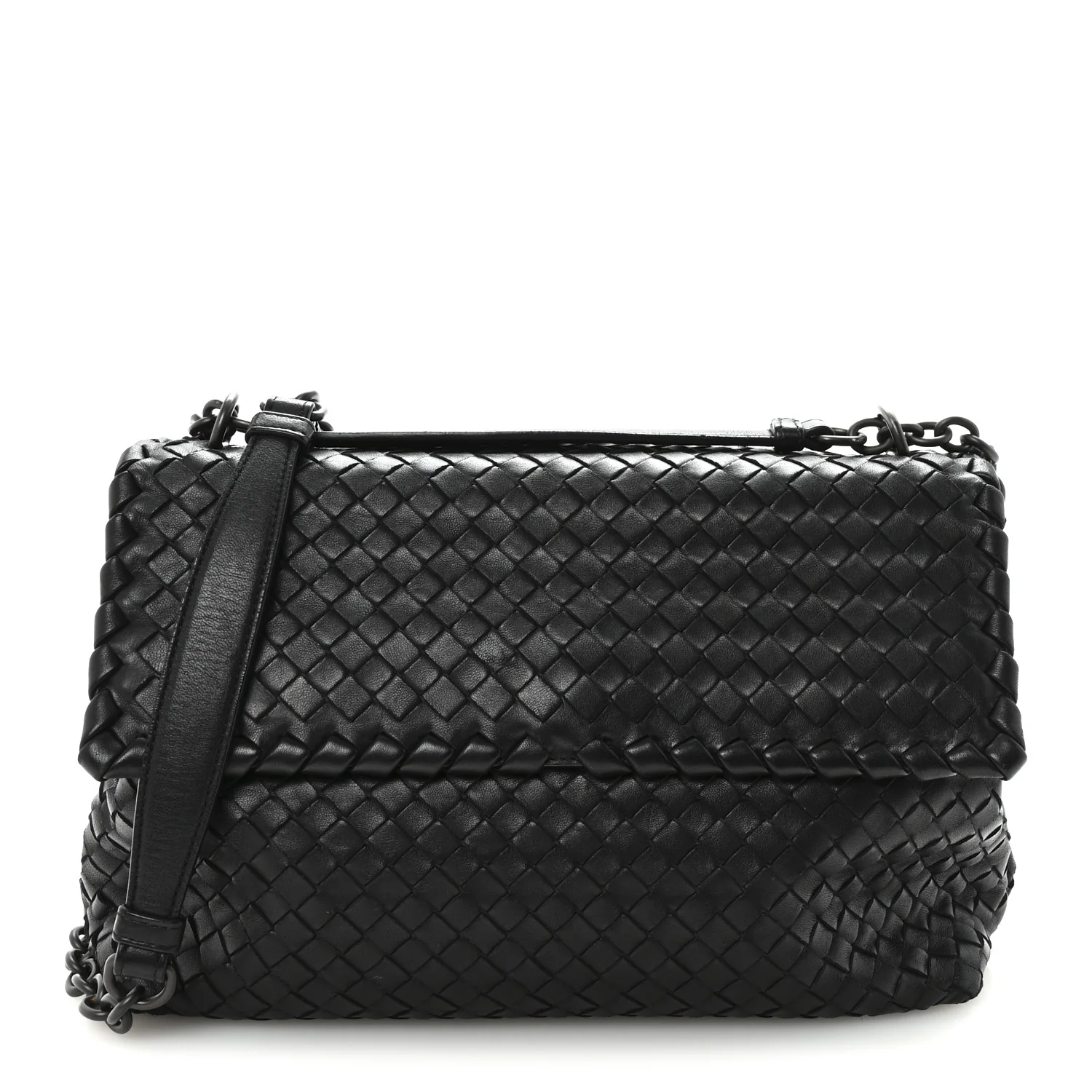Nappa Intrecciato Large Olimpia Bag Black