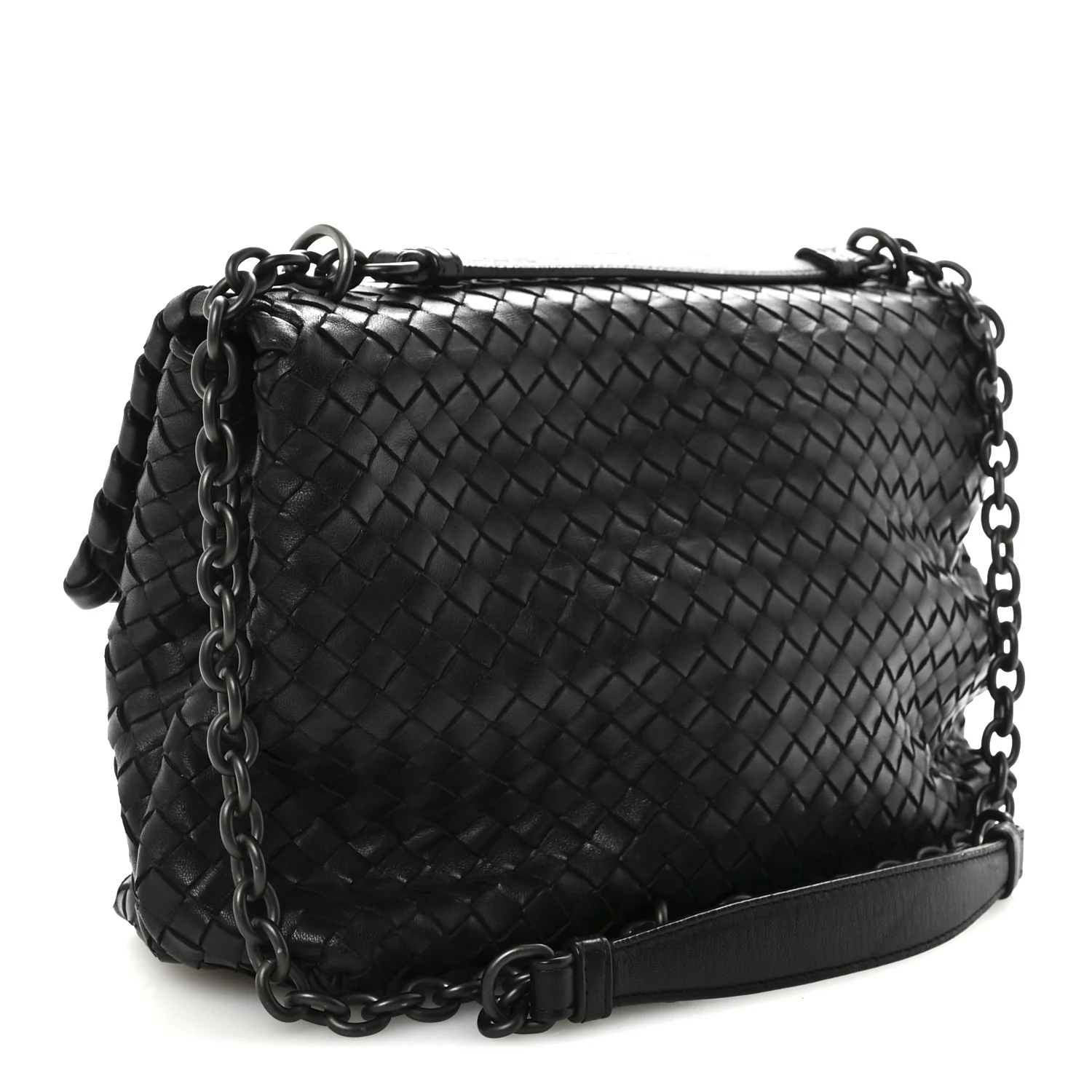 Nappa Intrecciato Large Olimpia Bag Black - Image 3